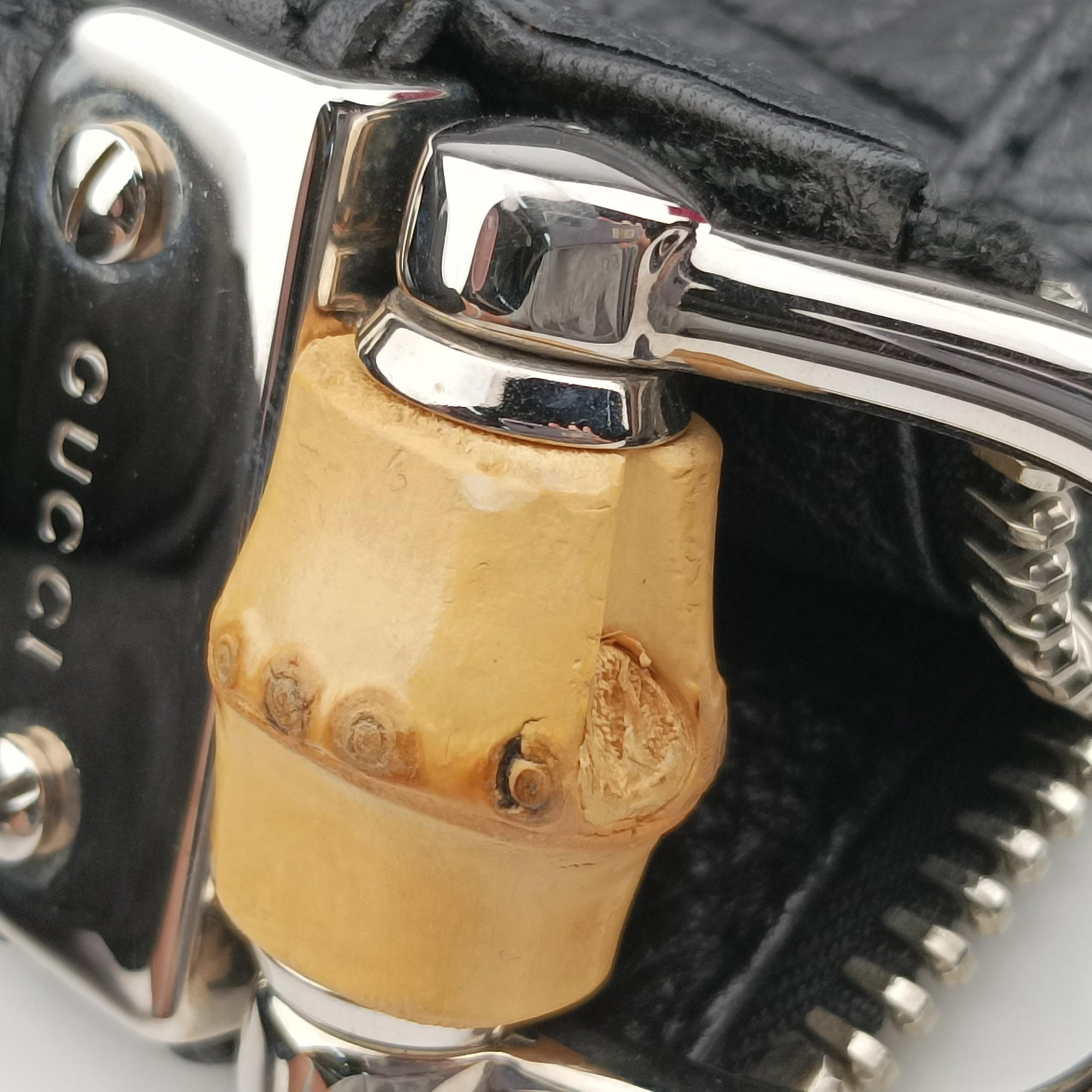 Bamboo Bar Hobo Black Leather 257090 I7596458バンブーバーホーボー ブラック レザー 257090 I7596458