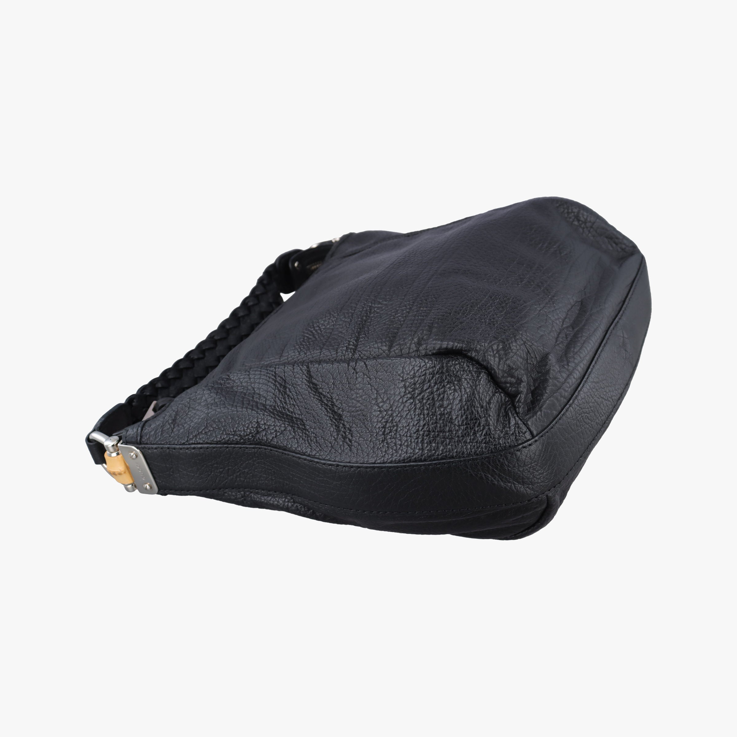 Bamboo Bar Hobo Black Leather 257090 I7596458バンブーバーホーボー ブラック レザー 257090 I7596458
