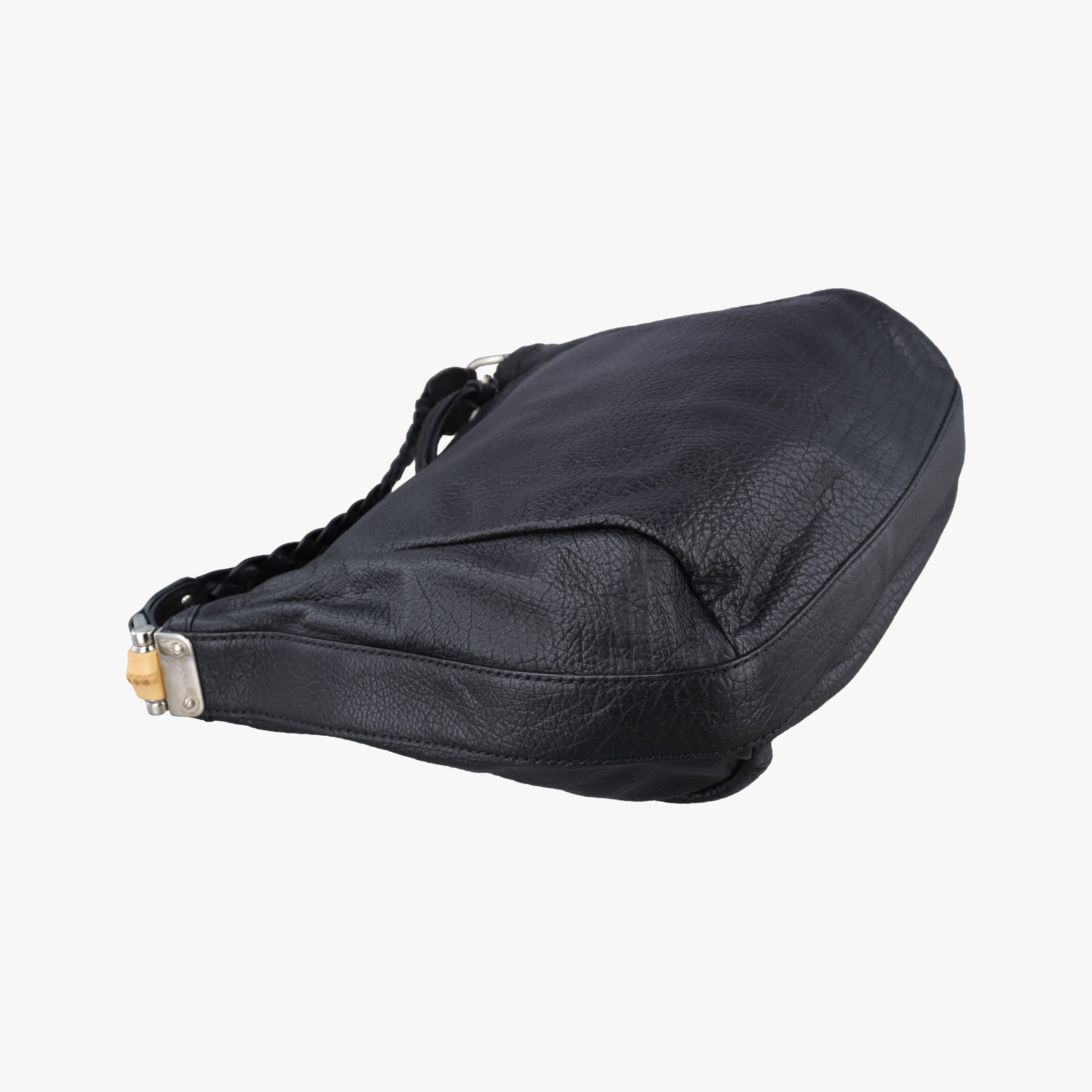 Bamboo Bar Hobo Black Leather 257090 I7596458バンブーバーホーボー ブラック レザー 257090 I7596458
