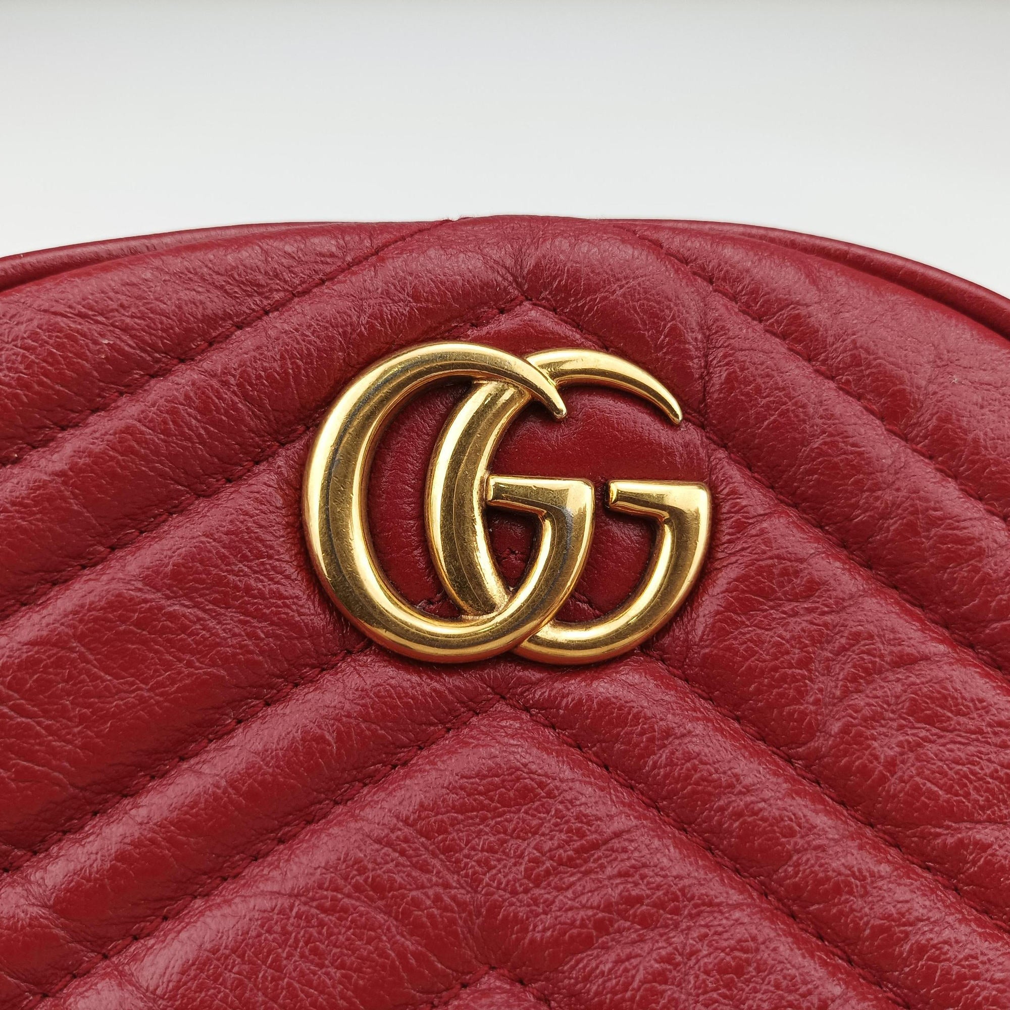 GG Marmont Red Leather 550154 A028986309GGマーモント レッド レザー 550154 A028986309