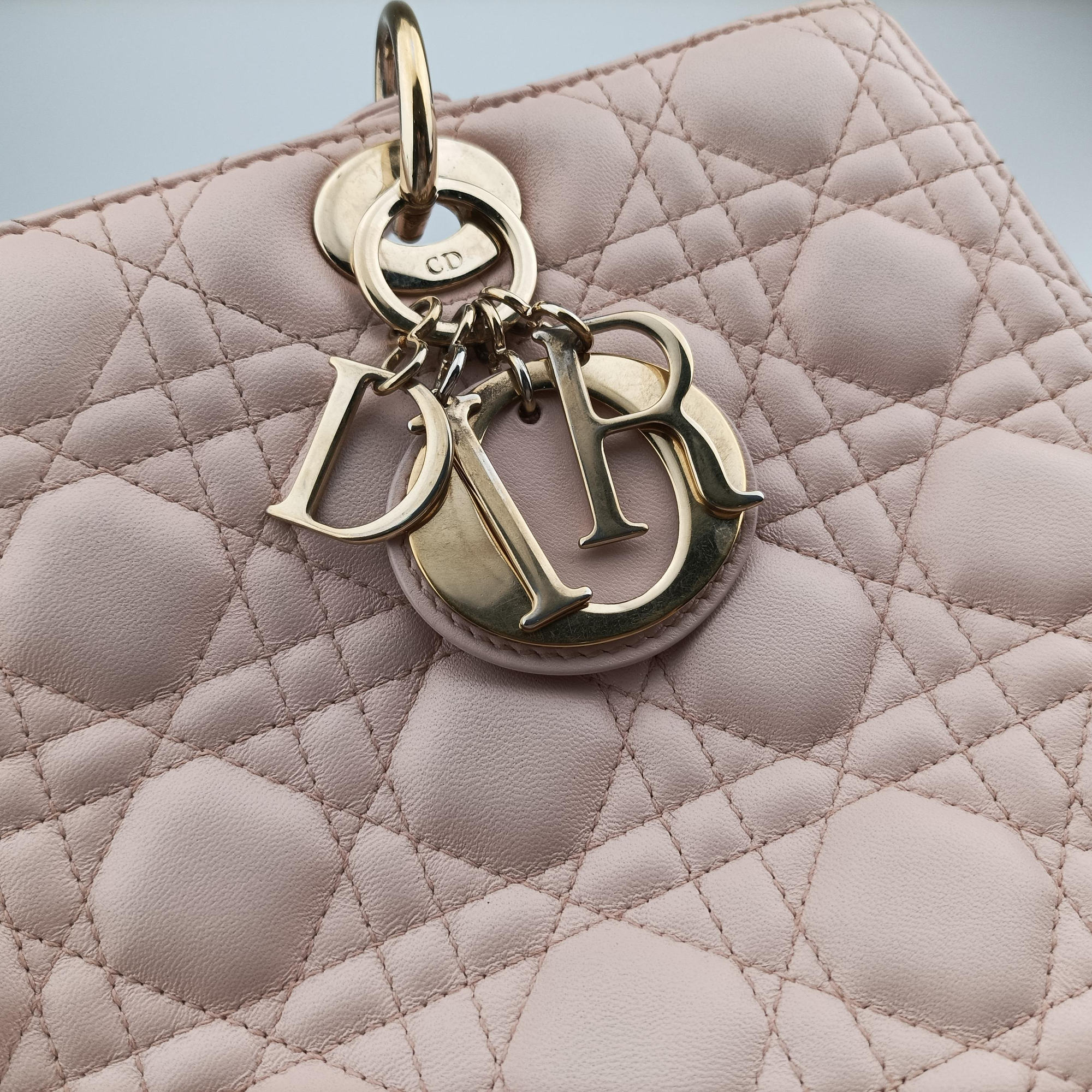 Lady Dior Pink lambskin 15-BO-0124レディディオール ピンク ラムスキン 15-BO-0124
