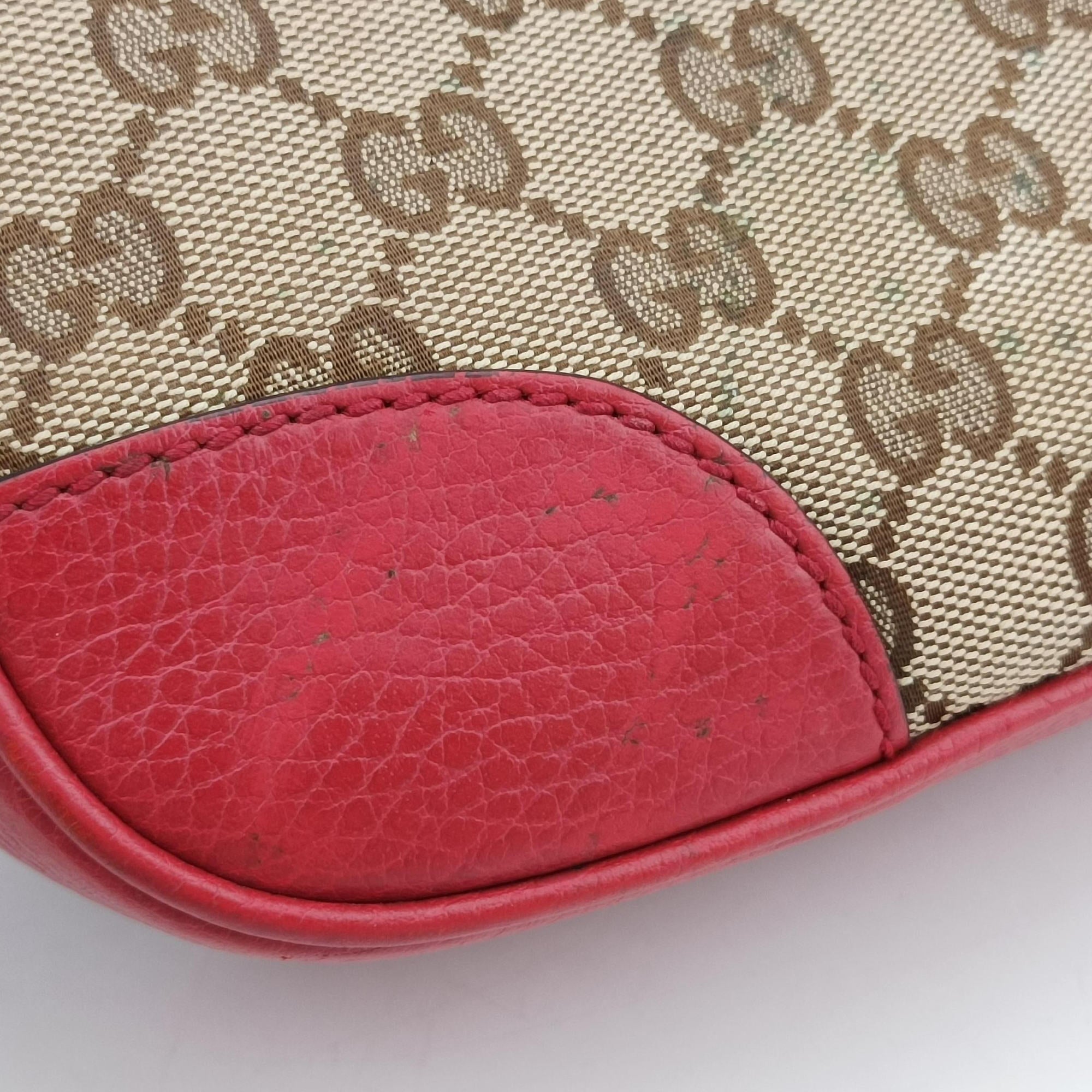 Bree Microguccissima khaki×red canvas×leather 449413 G026324009ブリー マイクログッチシマ カーキ×レッド キャンバス×レザー 449413 G026324009