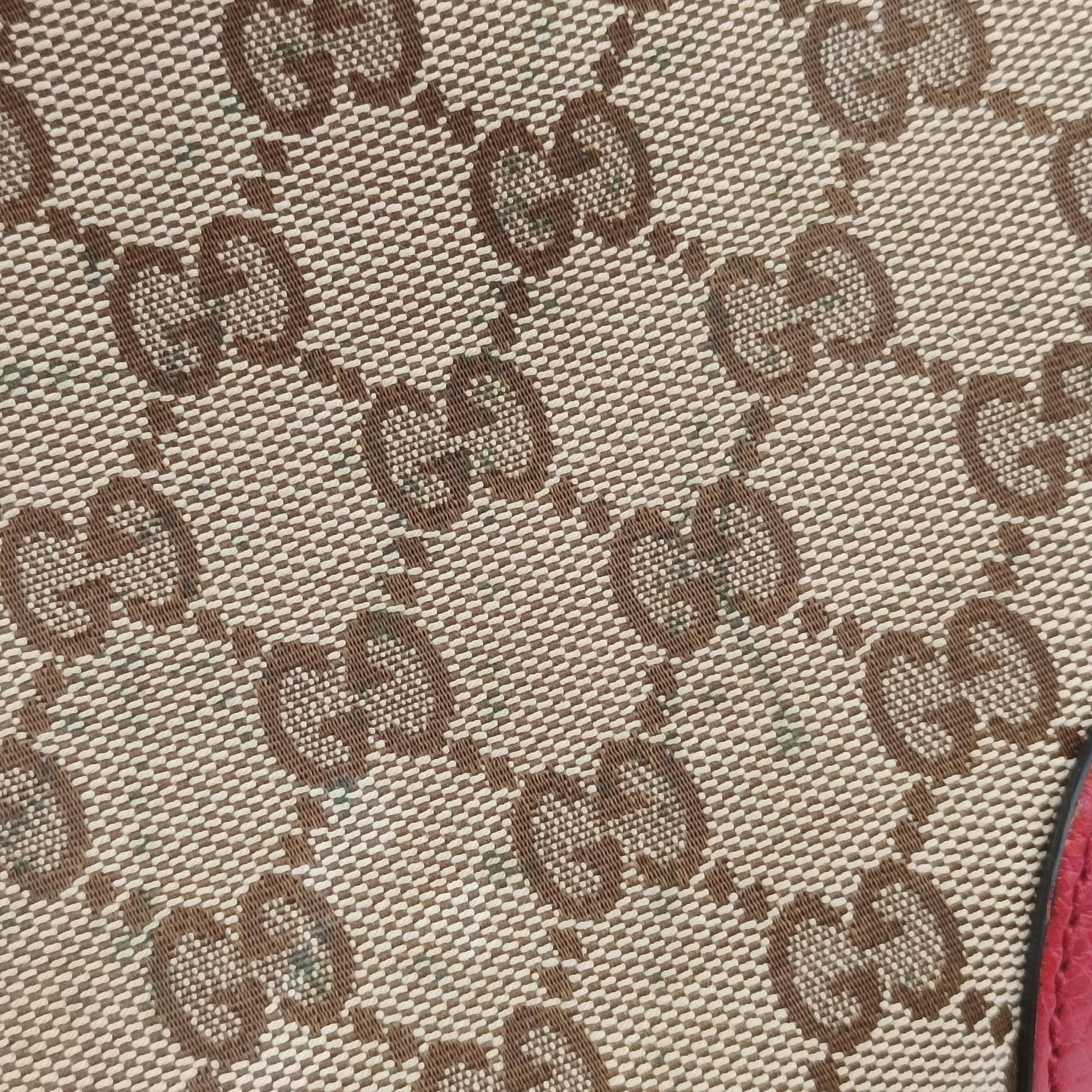 Bree Microguccissima khaki×red canvas×leather 449413 G026324009ブリー マイクログッチシマ カーキ×レッド キャンバス×レザー 449413 G026324009