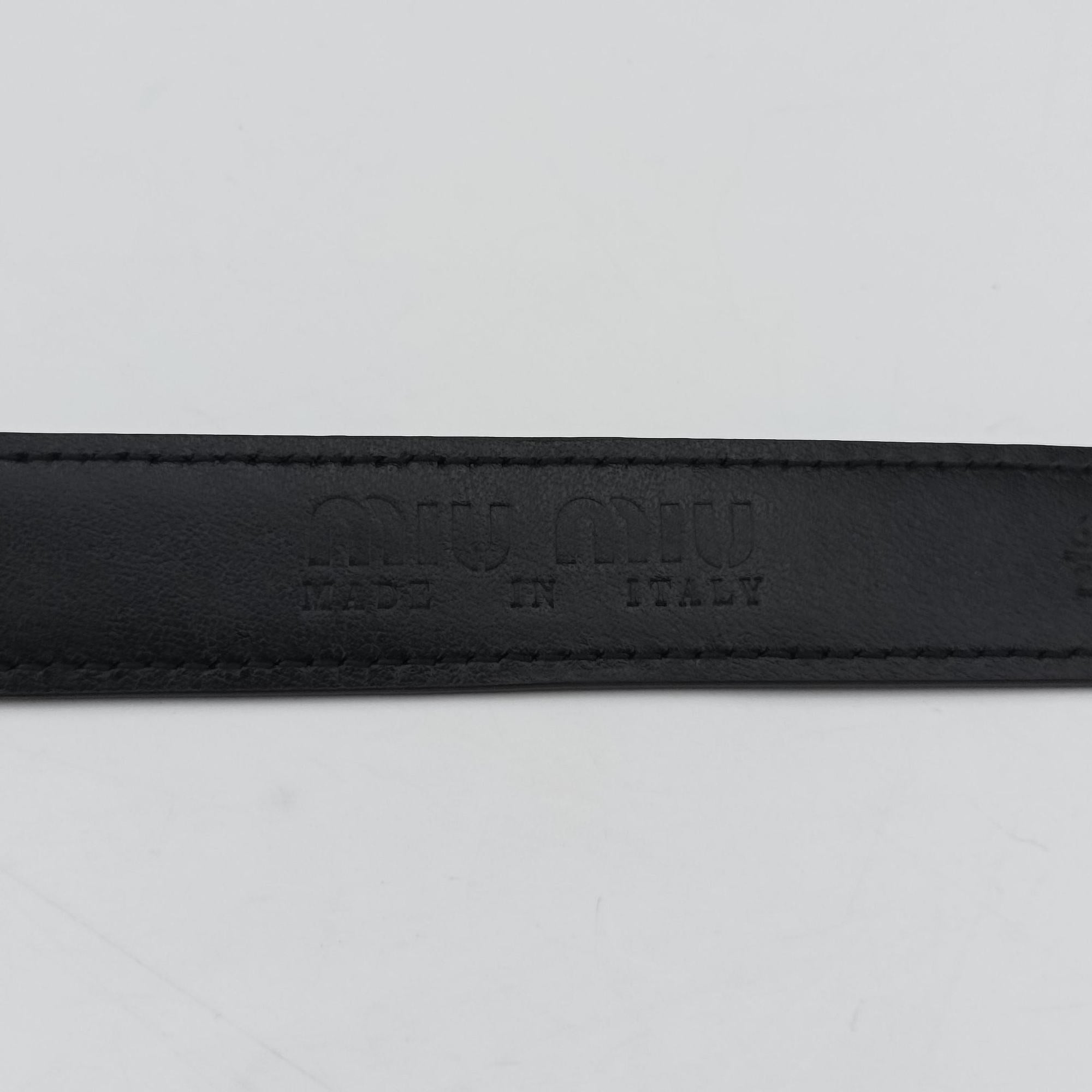Logo belt Black leather DNP104ロゴベルト ブラック レザー DNP104