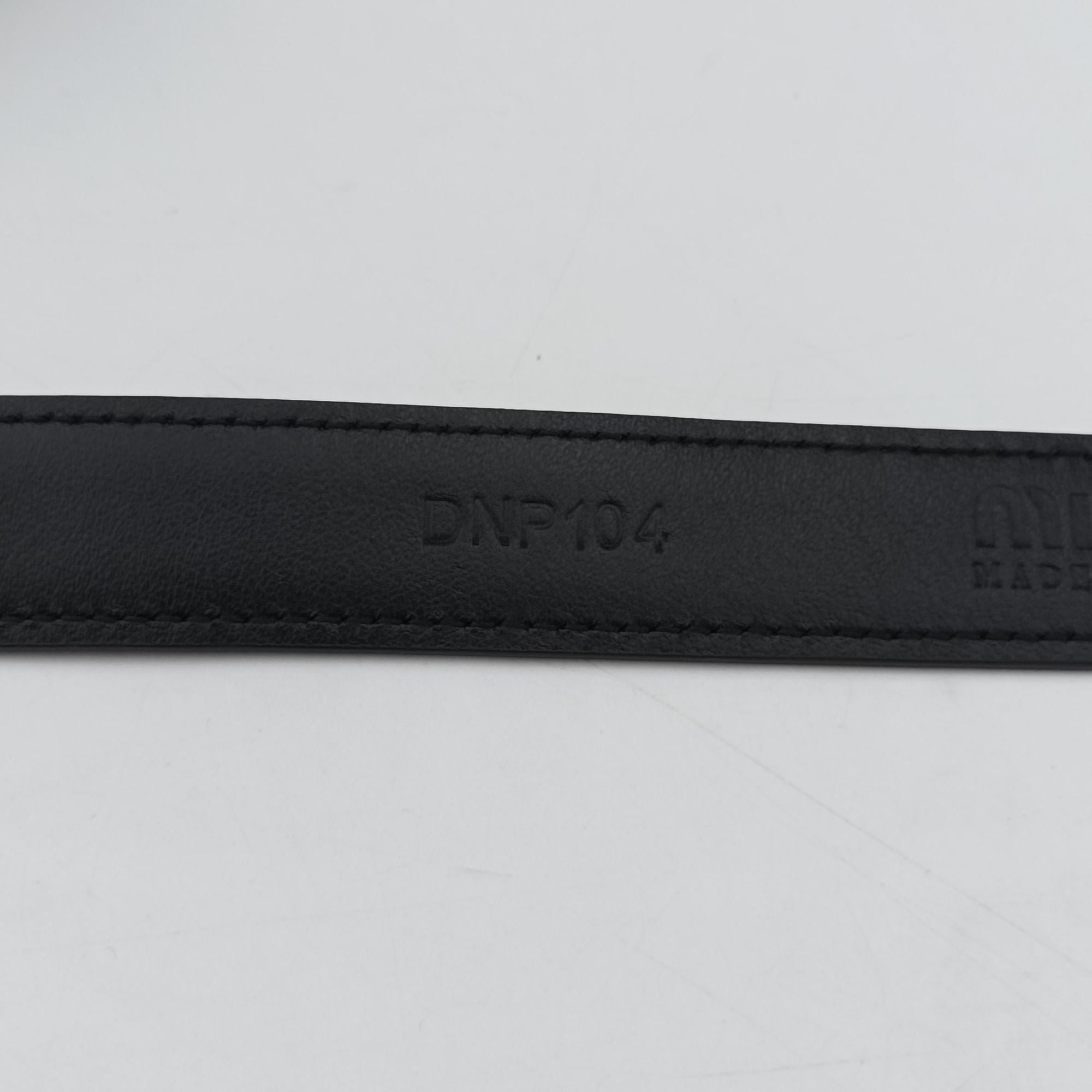 Logo belt Black leather DNP104ロゴベルト ブラック レザー DNP104