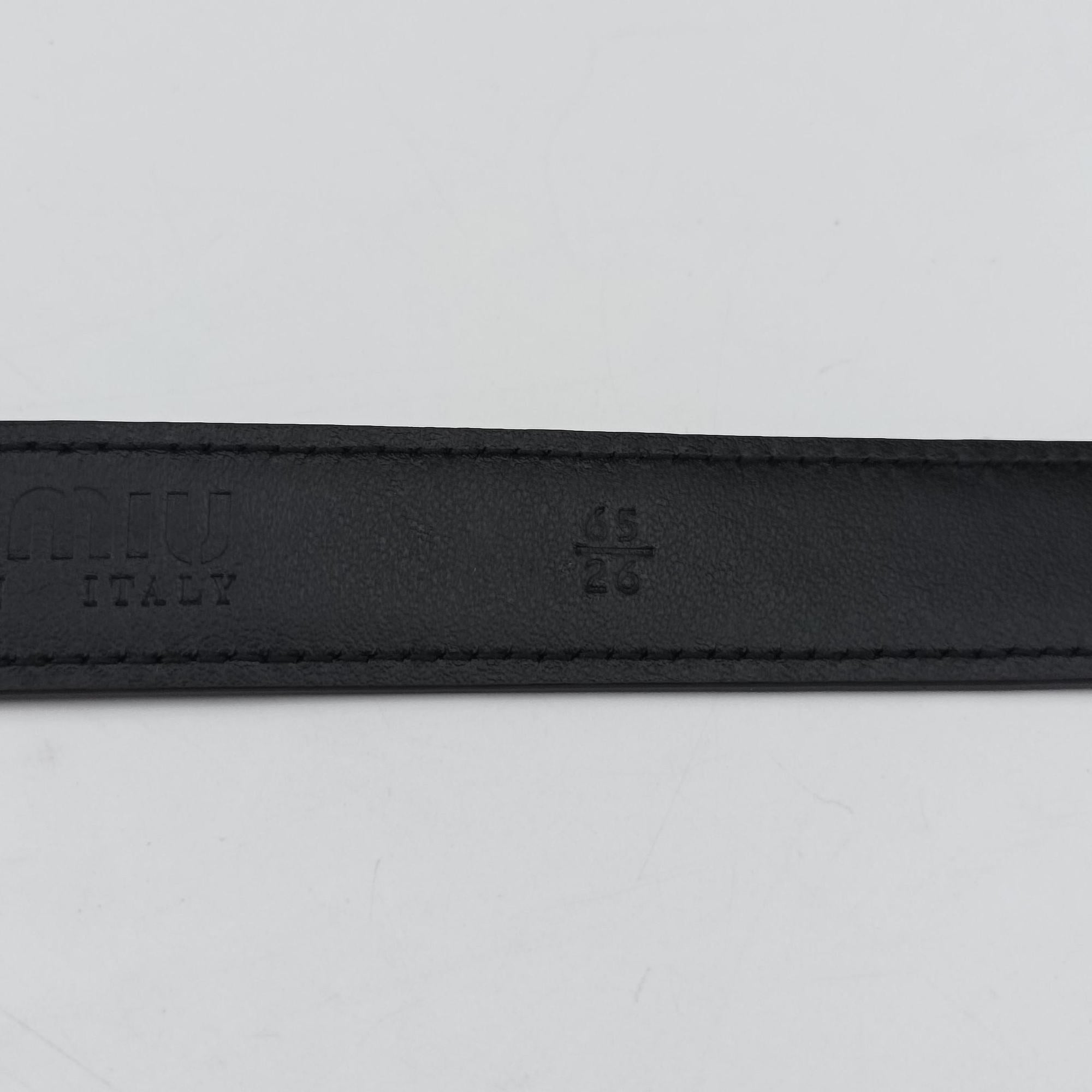 Logo belt Black leather DNP104ロゴベルト ブラック レザー DNP104