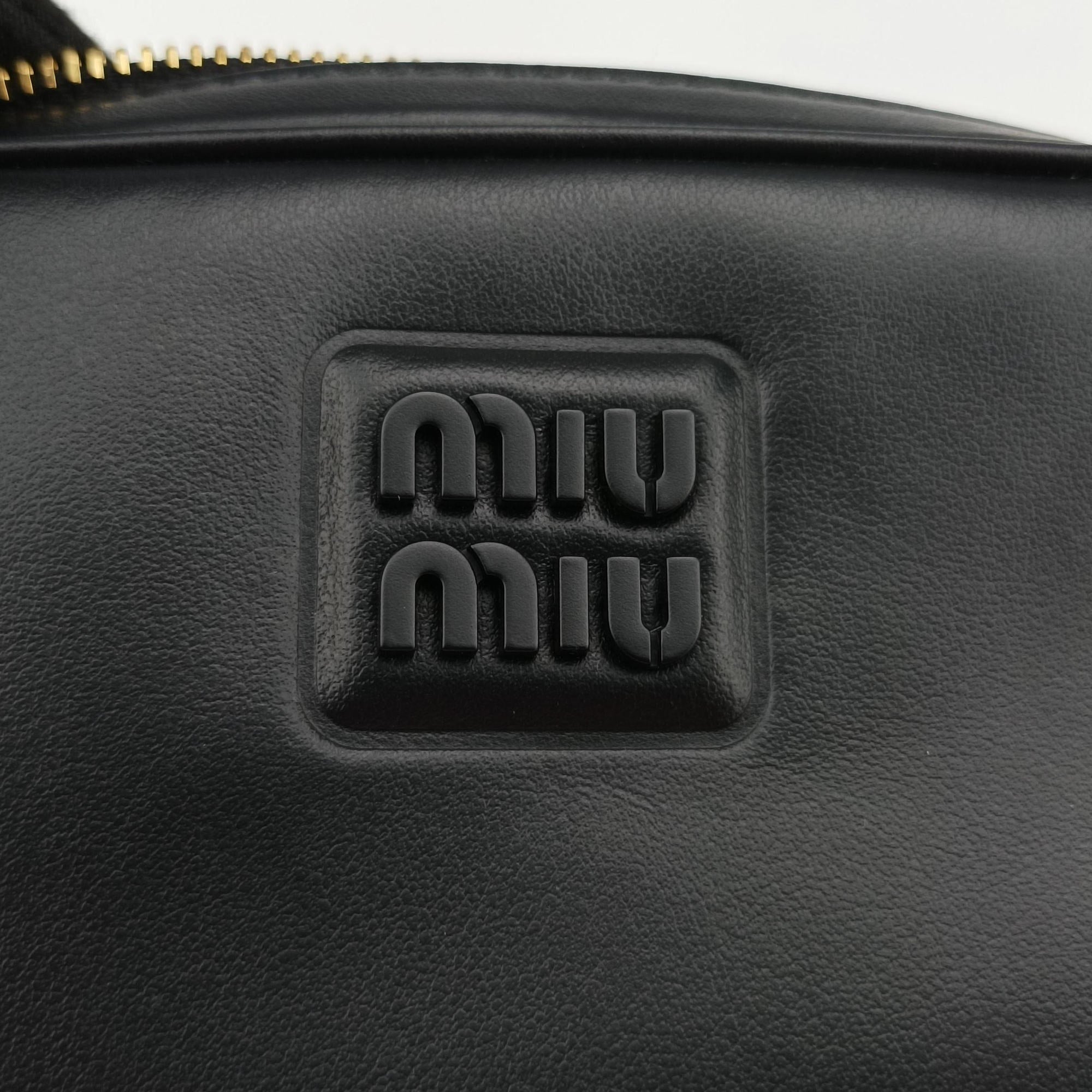 Logo belt Black leather DNP104ロゴベルト ブラック レザー DNP104