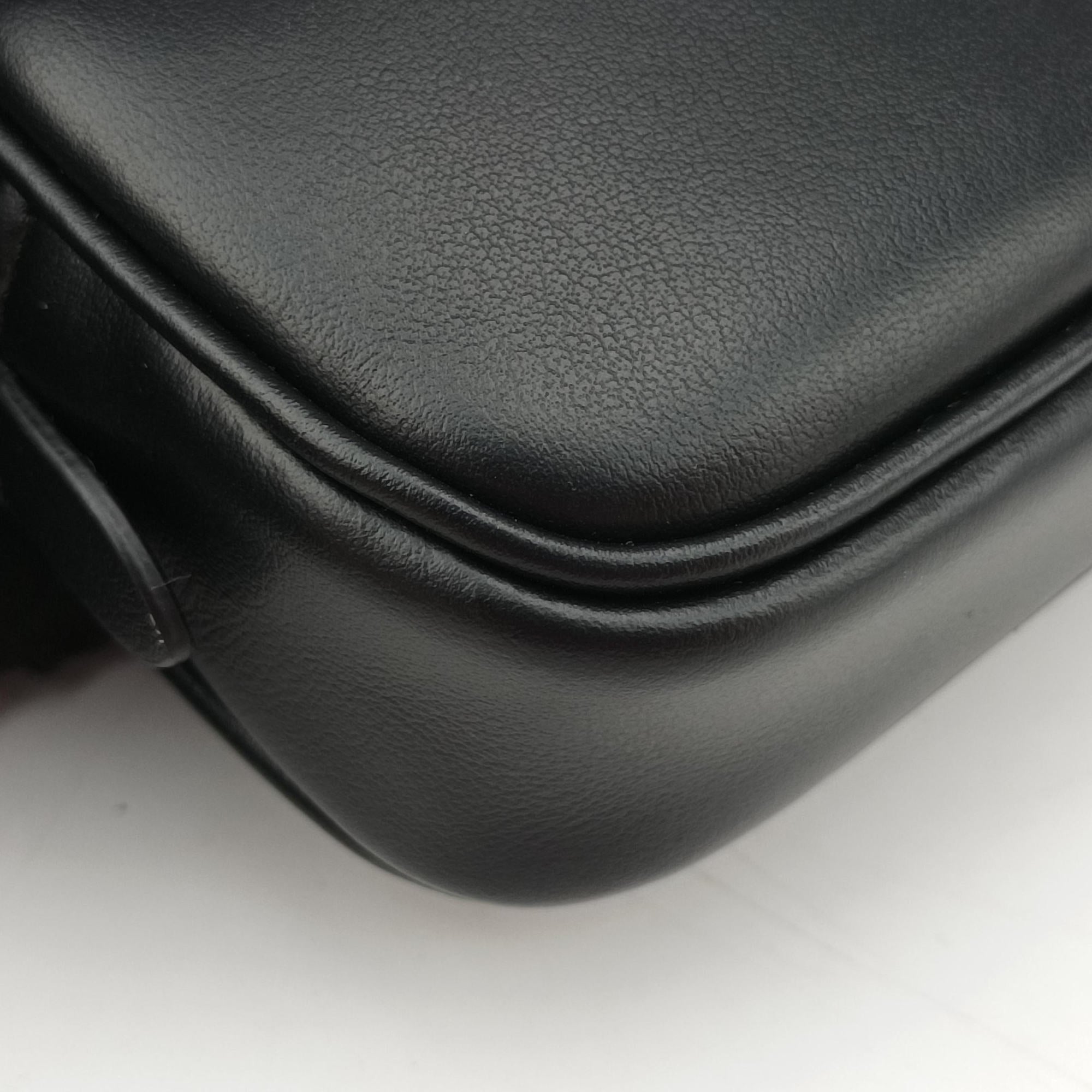 Logo belt Black leather DNP104ロゴベルト ブラック レザー DNP104
