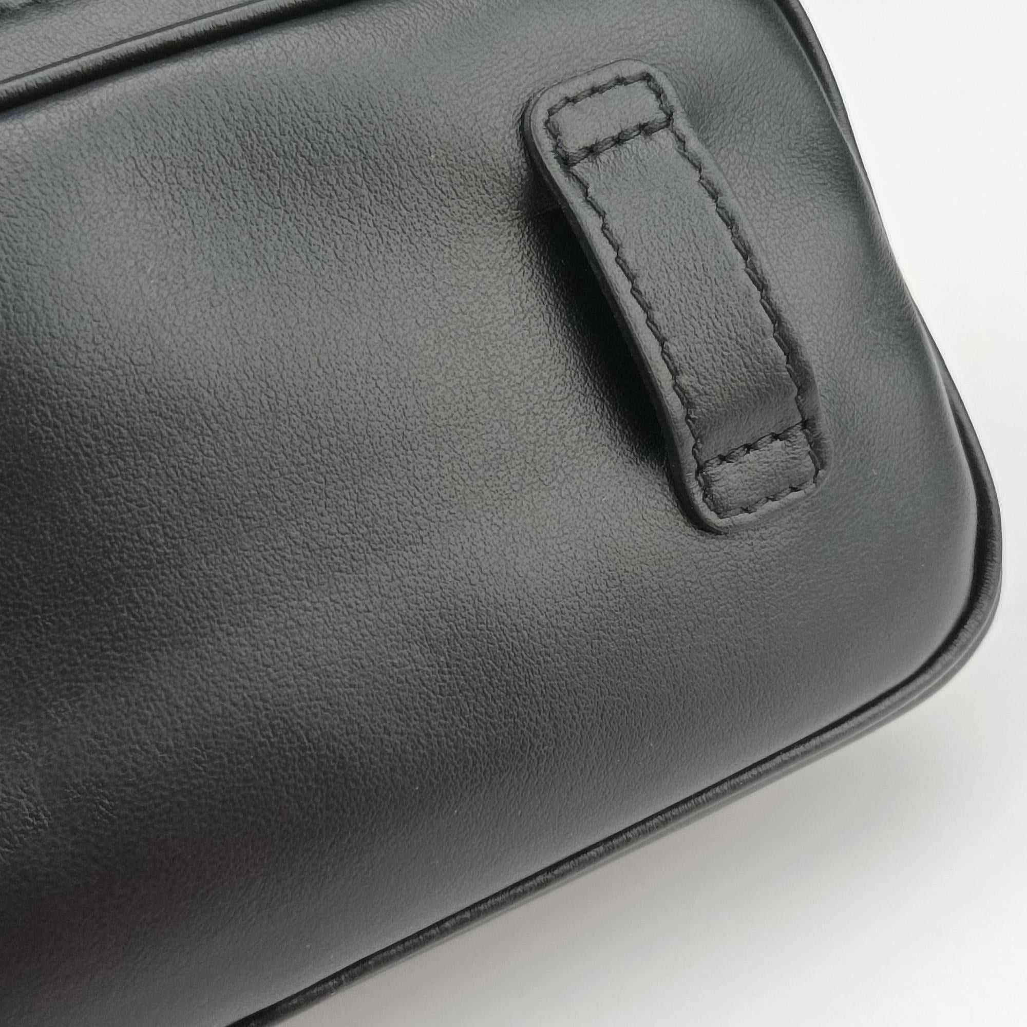 Logo belt Black leather DNP104ロゴベルト ブラック レザー DNP104