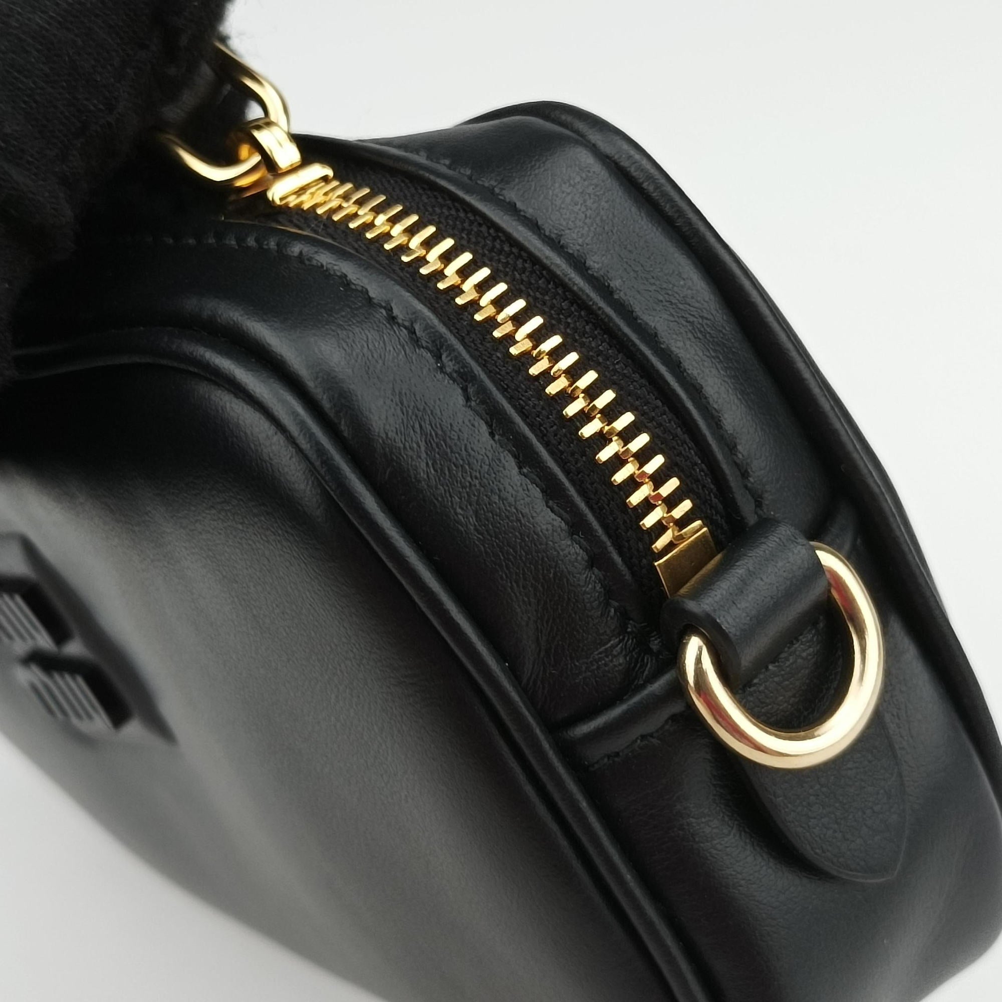 Logo belt Black leather DNP104ロゴベルト ブラック レザー DNP104