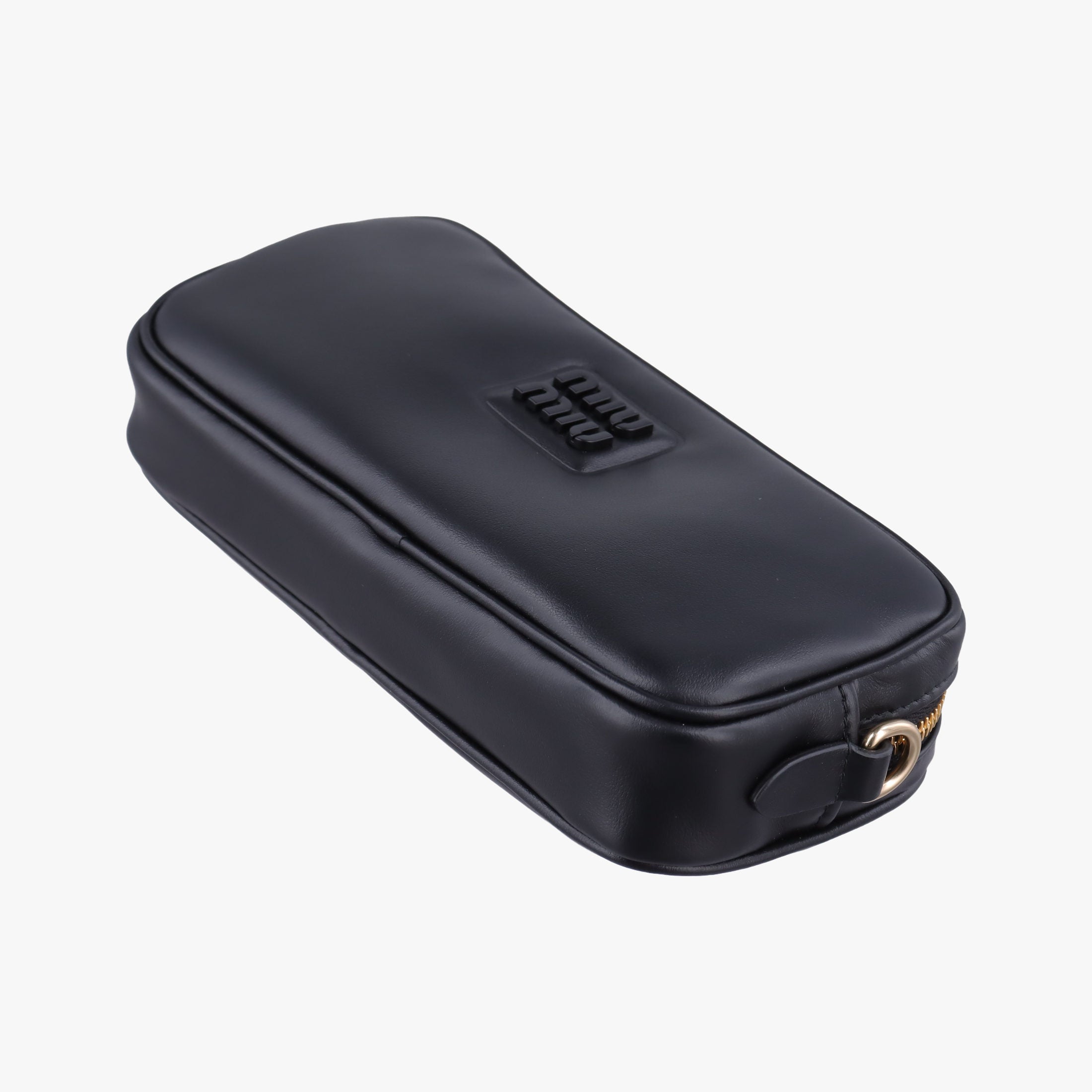 Logo belt Black leather DNP104ロゴベルト ブラック レザー DNP104
