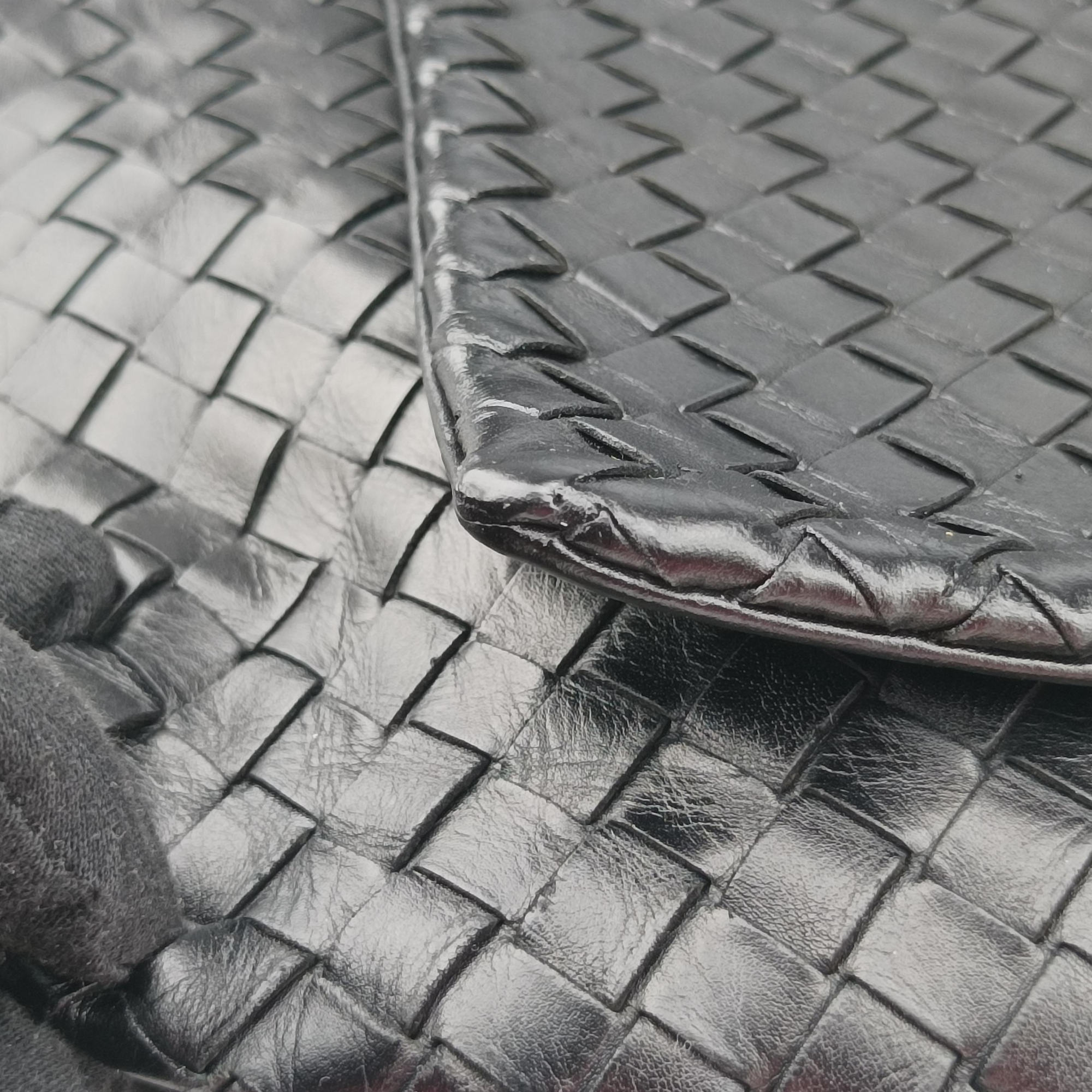 Intrecciato Black lambskin B01814913Pイントレチャート ブラック ラムスキン B01814913P