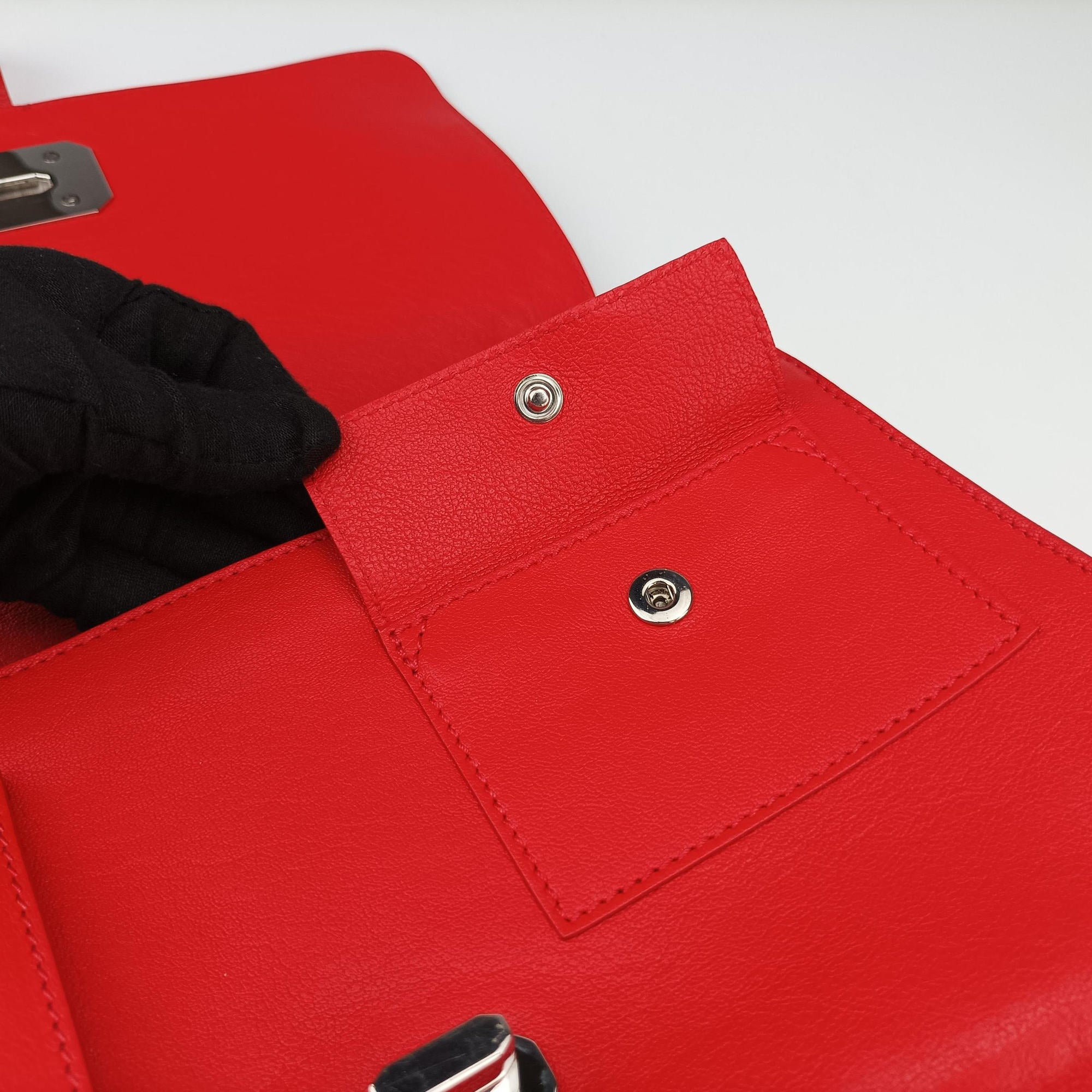 Versace Borsa Stardvst Red leather CLG 520161327815ヴェルサーチ ボルサ スタードヴェスト レッド レザー CLG 520161327815