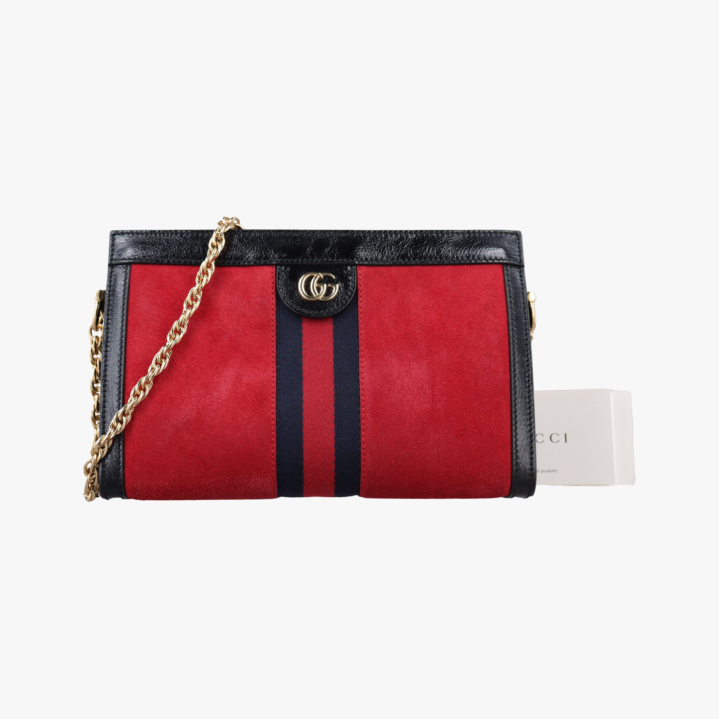 Ophidia Red×Black Suede×leather 503877 C027755608オフィディア レッド×ブラック スエード×レザー 503877 C027755608