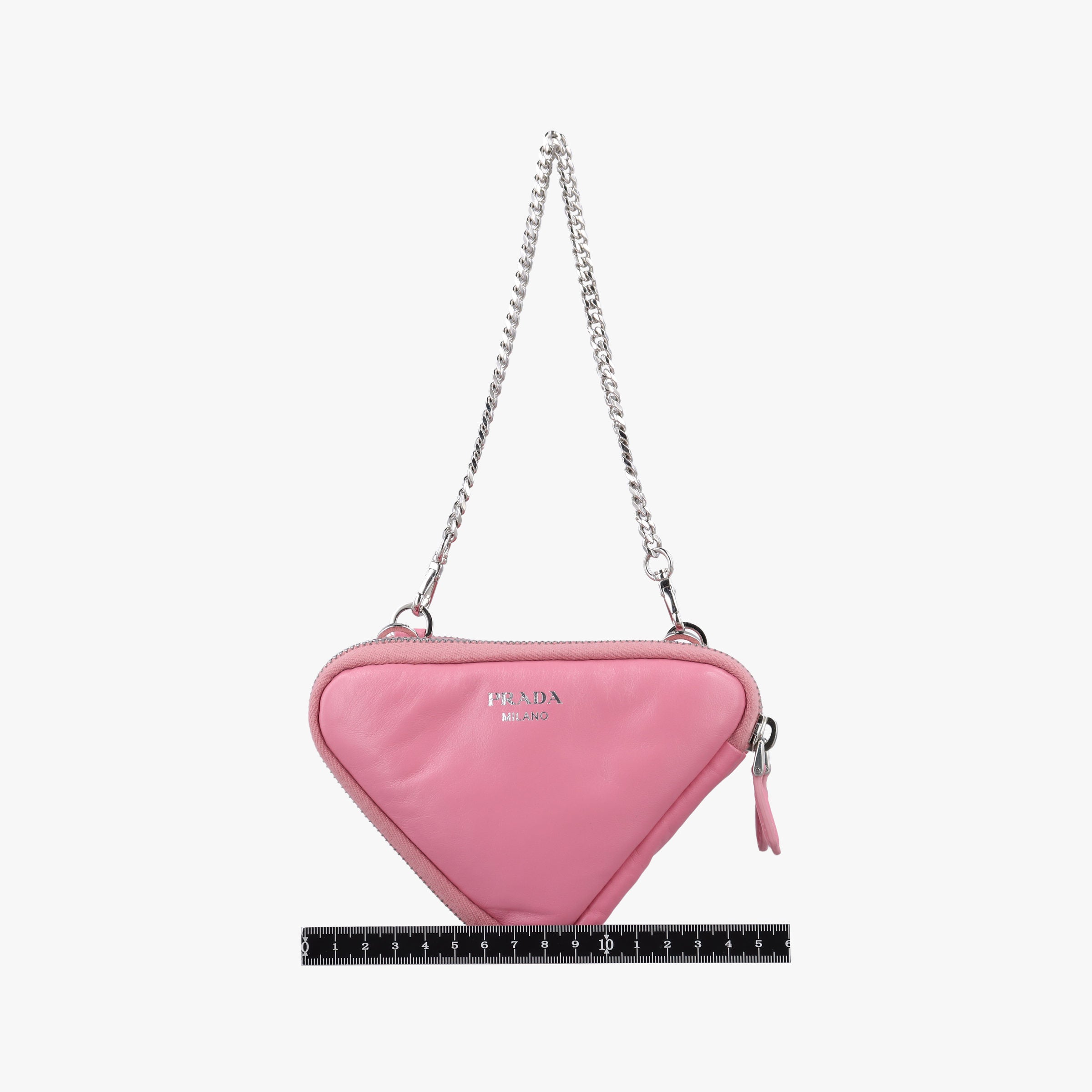 Triangle mini Pink Leather 1NR015 62トライアングル ミニ ピンク レザー 1NR015 62