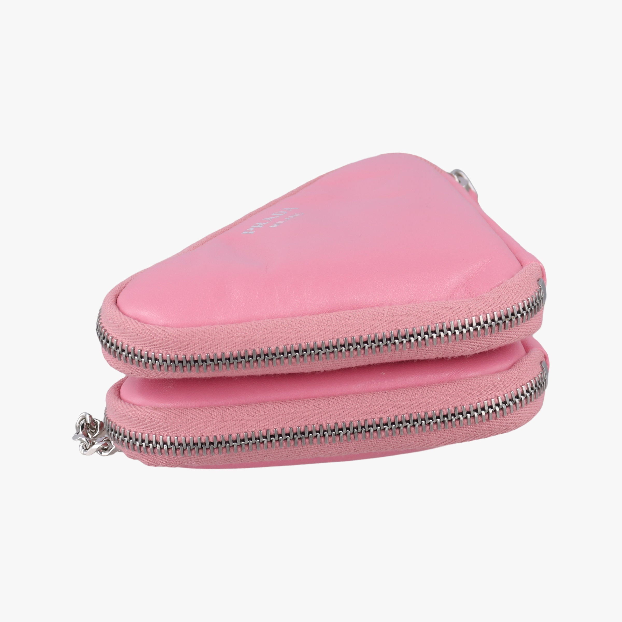Triangle mini Pink Leather 1NR015 62トライアングル ミニ ピンク レザー 1NR015 62