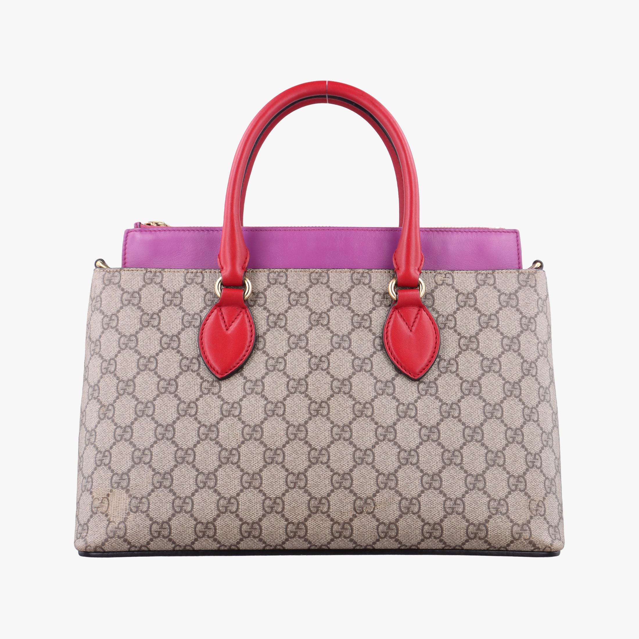 GG SUPREME Beige×Pink×Red PVC coated canvas×Leather 409534 G019548322GGスプリーム ベージュ×ピンク×レッド PVCコーティングキャンバス×レザー 409534 G019548322