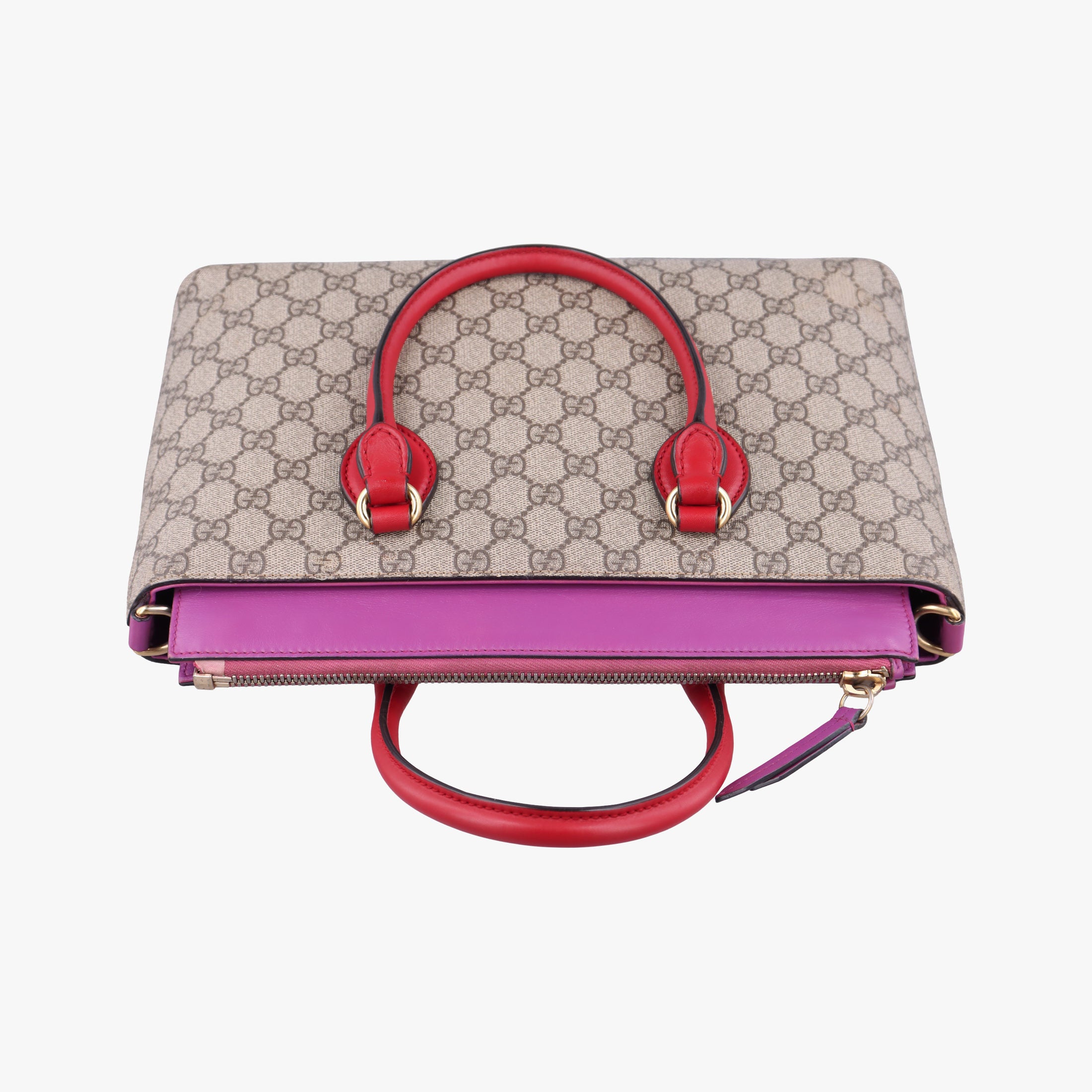 GG SUPREME Beige×Pink×Red PVC coated canvas×Leather 409534 G019548322GGスプリーム ベージュ×ピンク×レッド PVCコーティングキャンバス×レザー 409534 G019548322