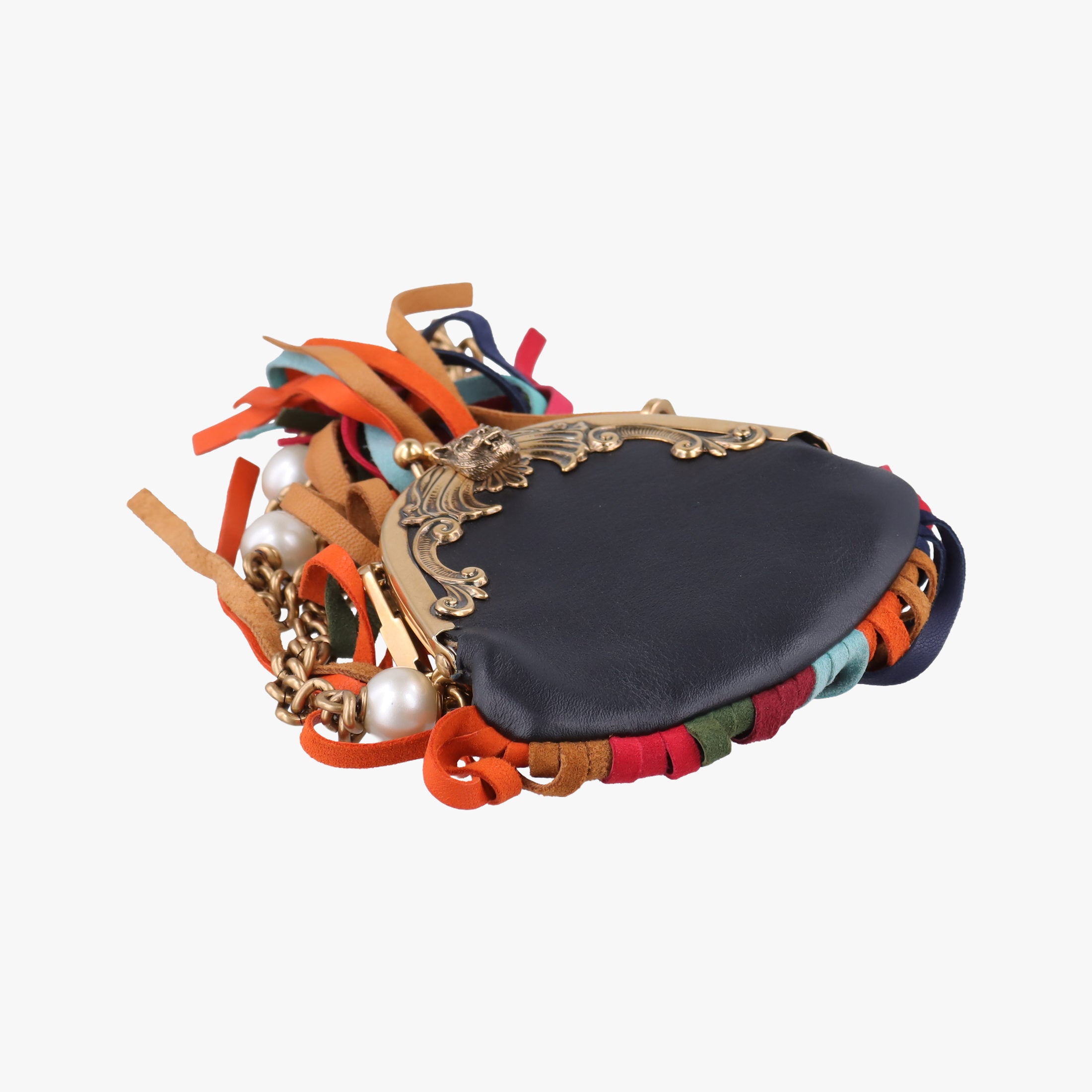 Animalier Mini Frame Bag Black Leather 488428 アニマリエ ミニ フレーム バッグ ブラック レザー 488428