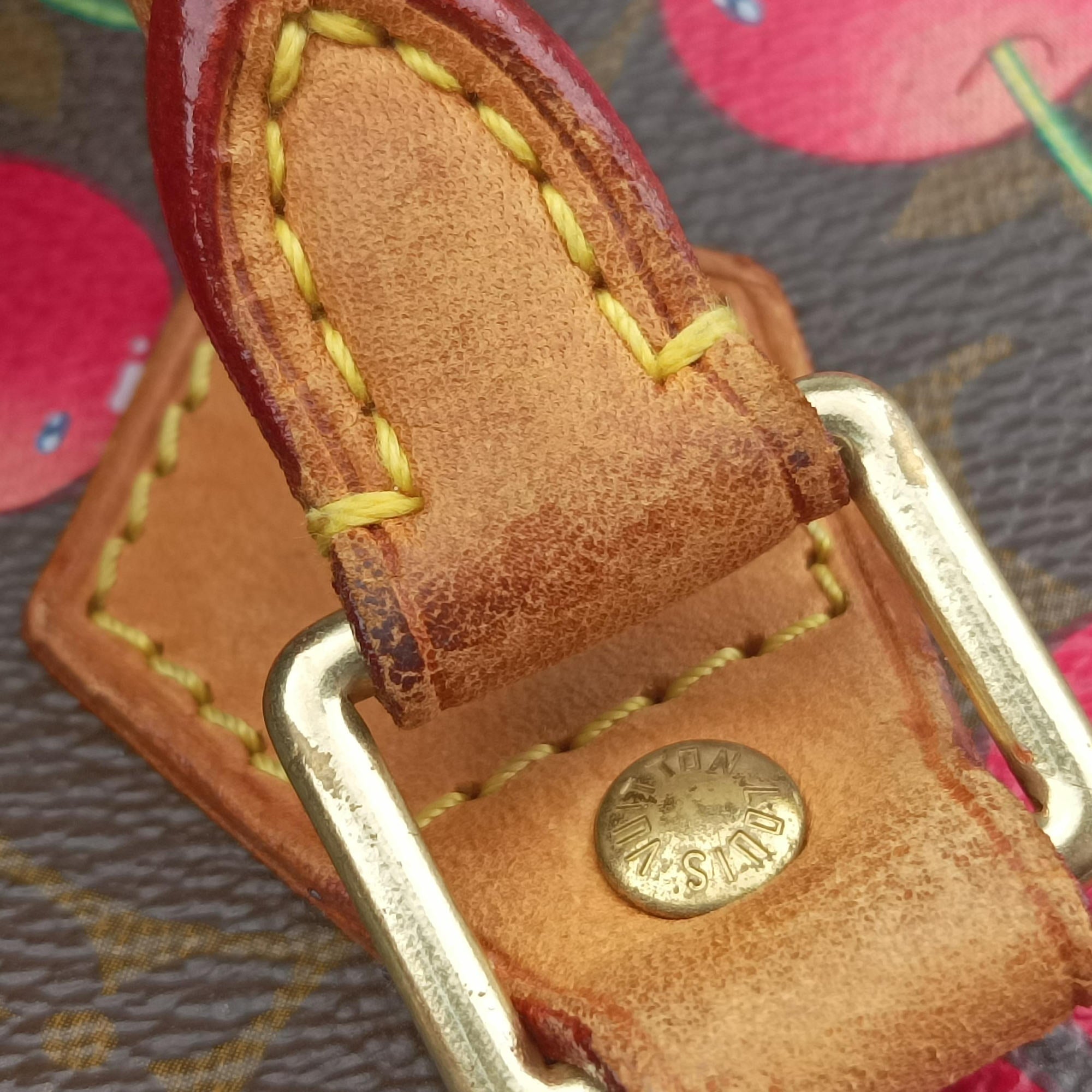Cherry Sac Plat Brown×Cherry Print Monogram Canvas M95010 MI0015チェリー サックプラ ブラウン×チェリー柄 モノグラム キャンバス M95010 MI0015