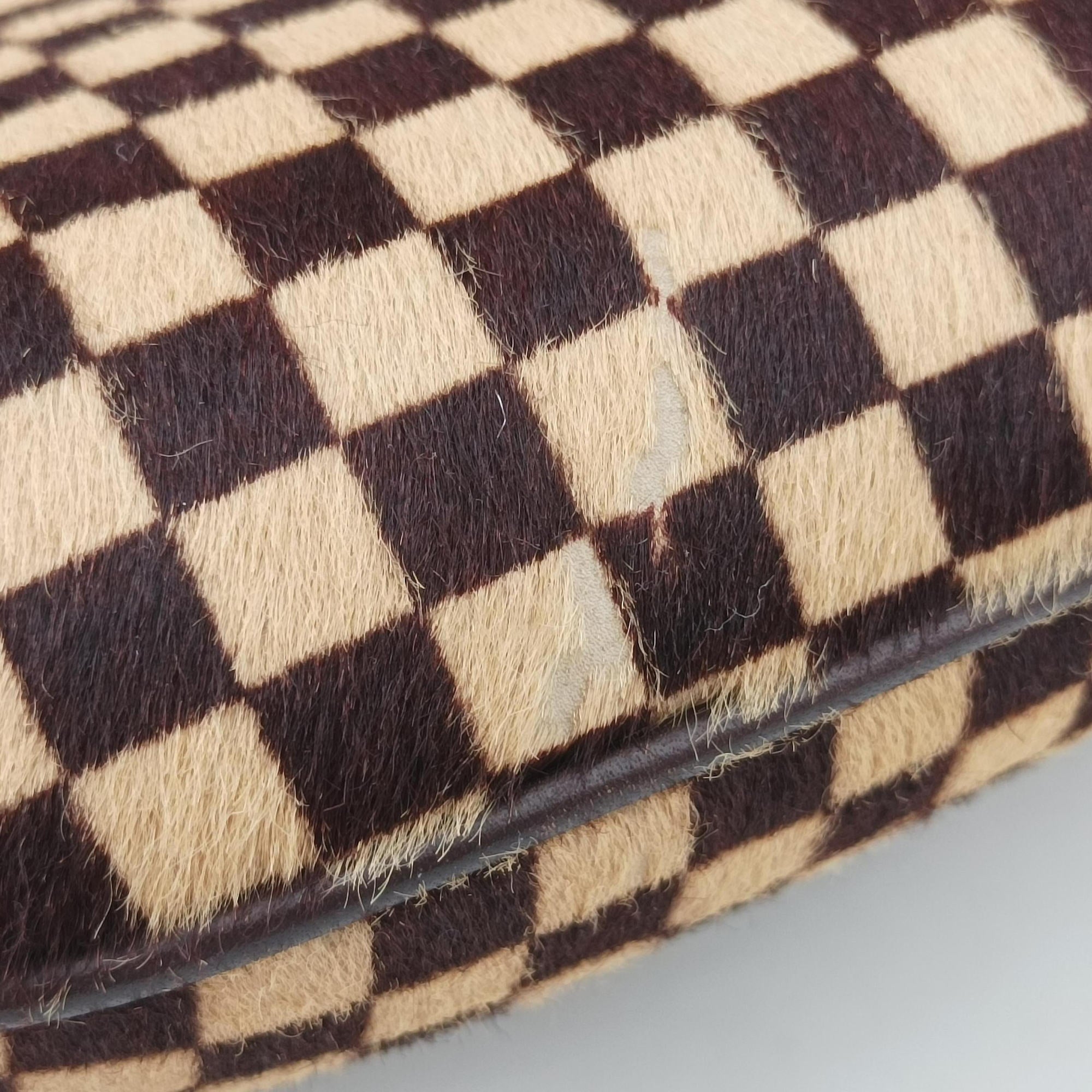Damier Sauvage Brown×Beige Ponyhair M92132 CE0061ダミエソバージュ ブラウン×ベージュ ハラコ M92132 CE0061