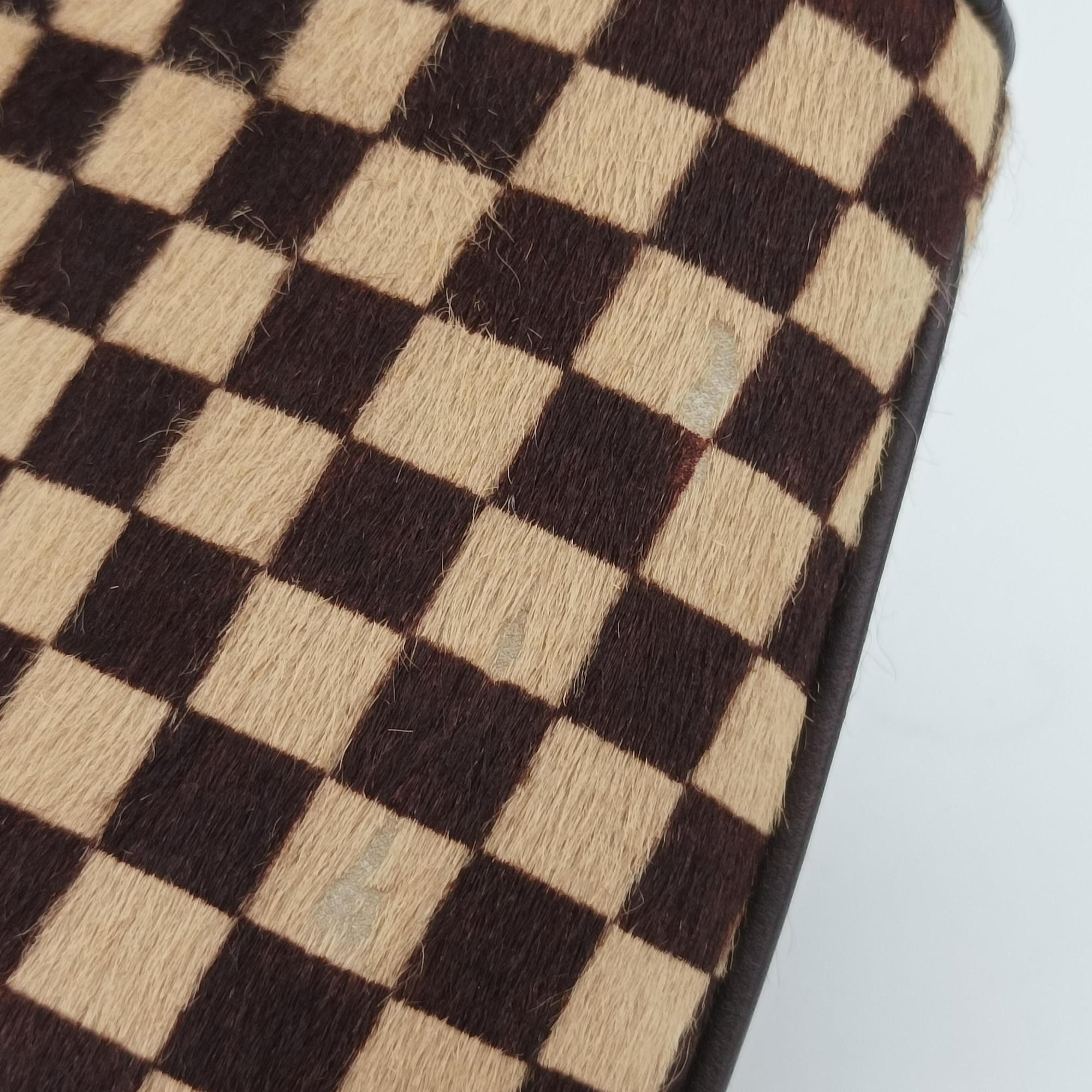 Damier Sauvage Brown×Beige Ponyhair M92132 CE0061ダミエソバージュ ブラウン×ベージュ ハラコ M92132 CE0061