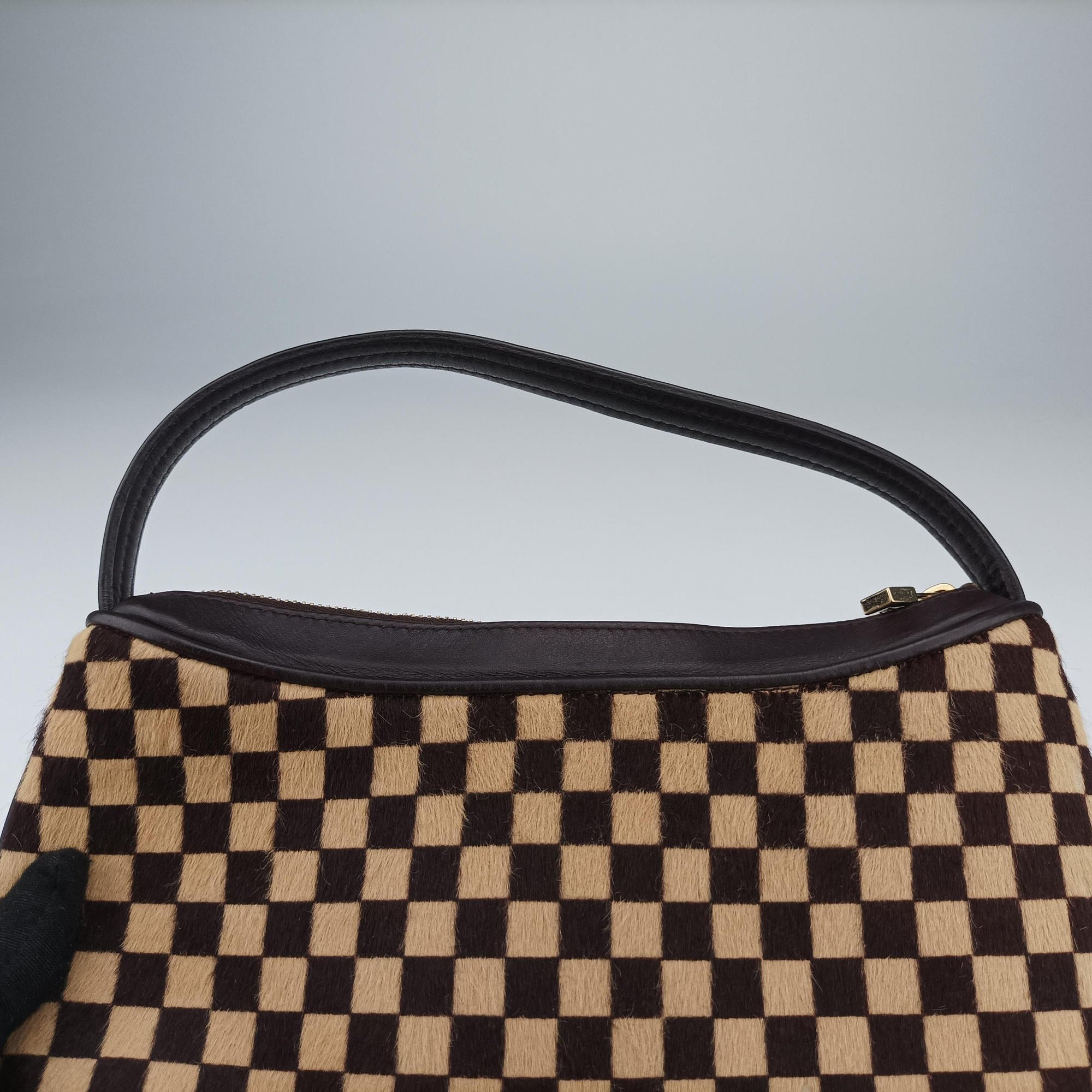 Damier Sauvage Brown×Beige Ponyhair M92132 CE0061ダミエソバージュ ブラウン×ベージュ ハラコ M92132 CE0061