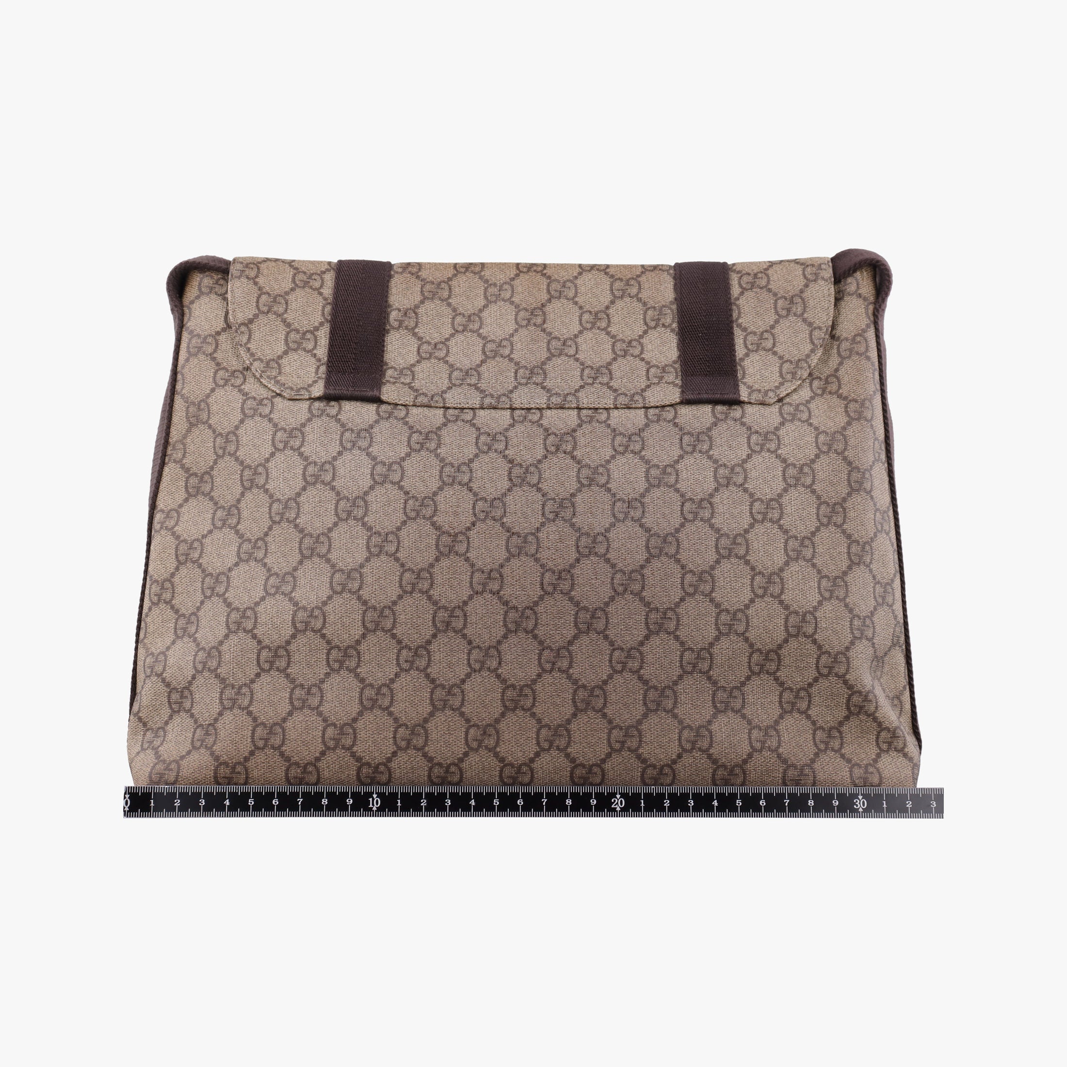 GG Supreme Double Buckle Beige × Dark Brown PVC coated canvas 122373 GGスプリーム ダブルバックル ベージュ × ダークブラウン PVCコーティングキャンバス 122373