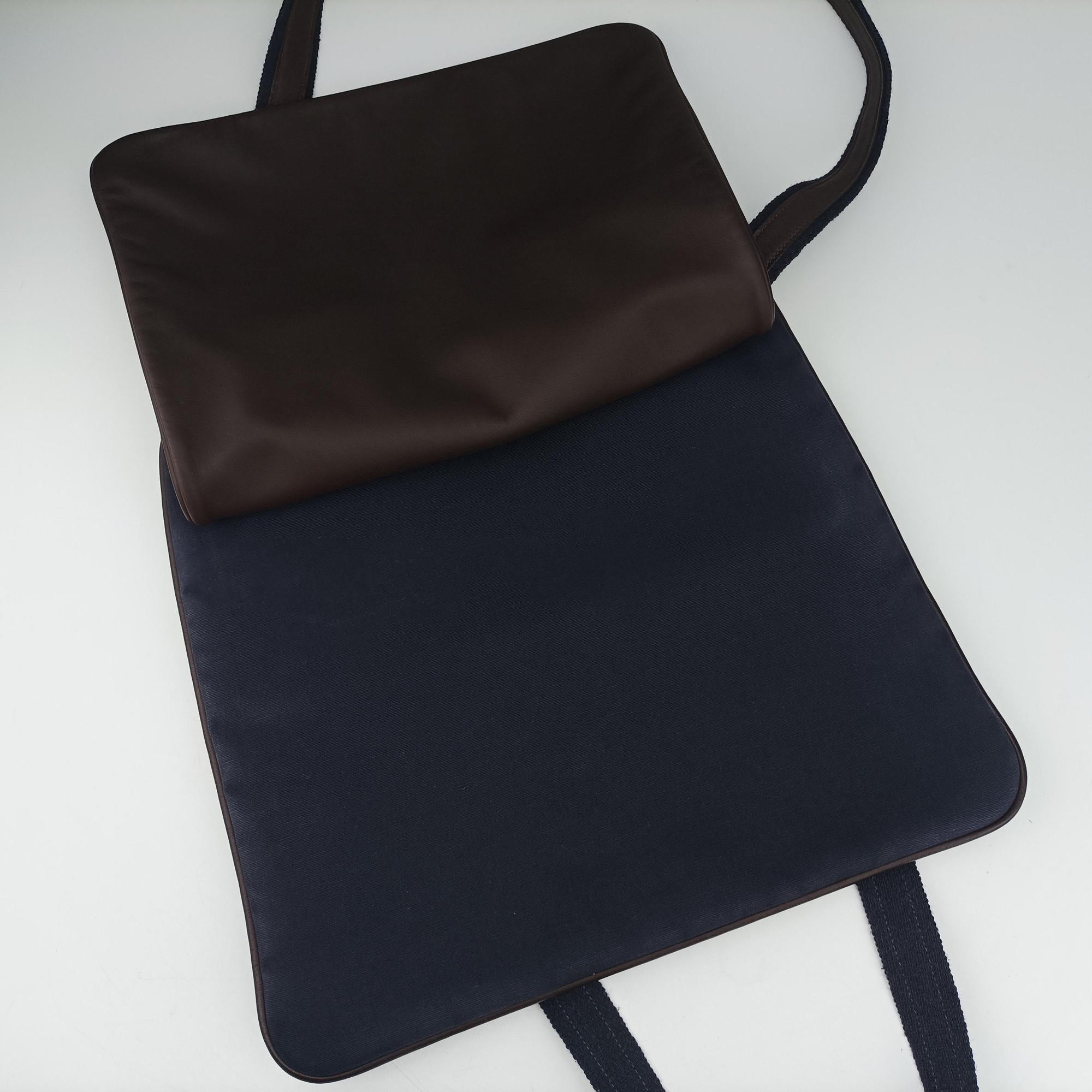 Mrs. Hippie Brown Toile Officier × Veau Swift J▢Iミセスヒッピー ブラック トワルオフィシエ× ヴォー・スイフト J▢I