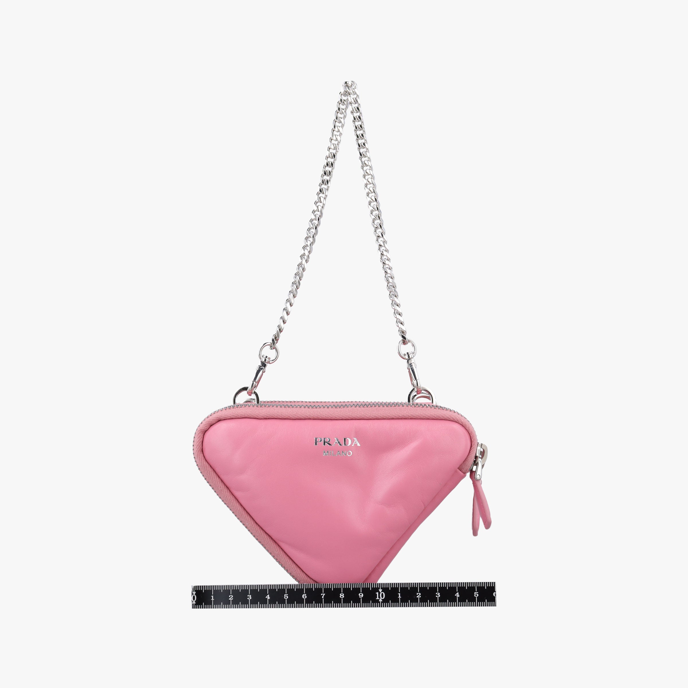 Triangle mini Pink Leather 1NR015 62トライアングル ミニ ピンク レザー 1NR015 62