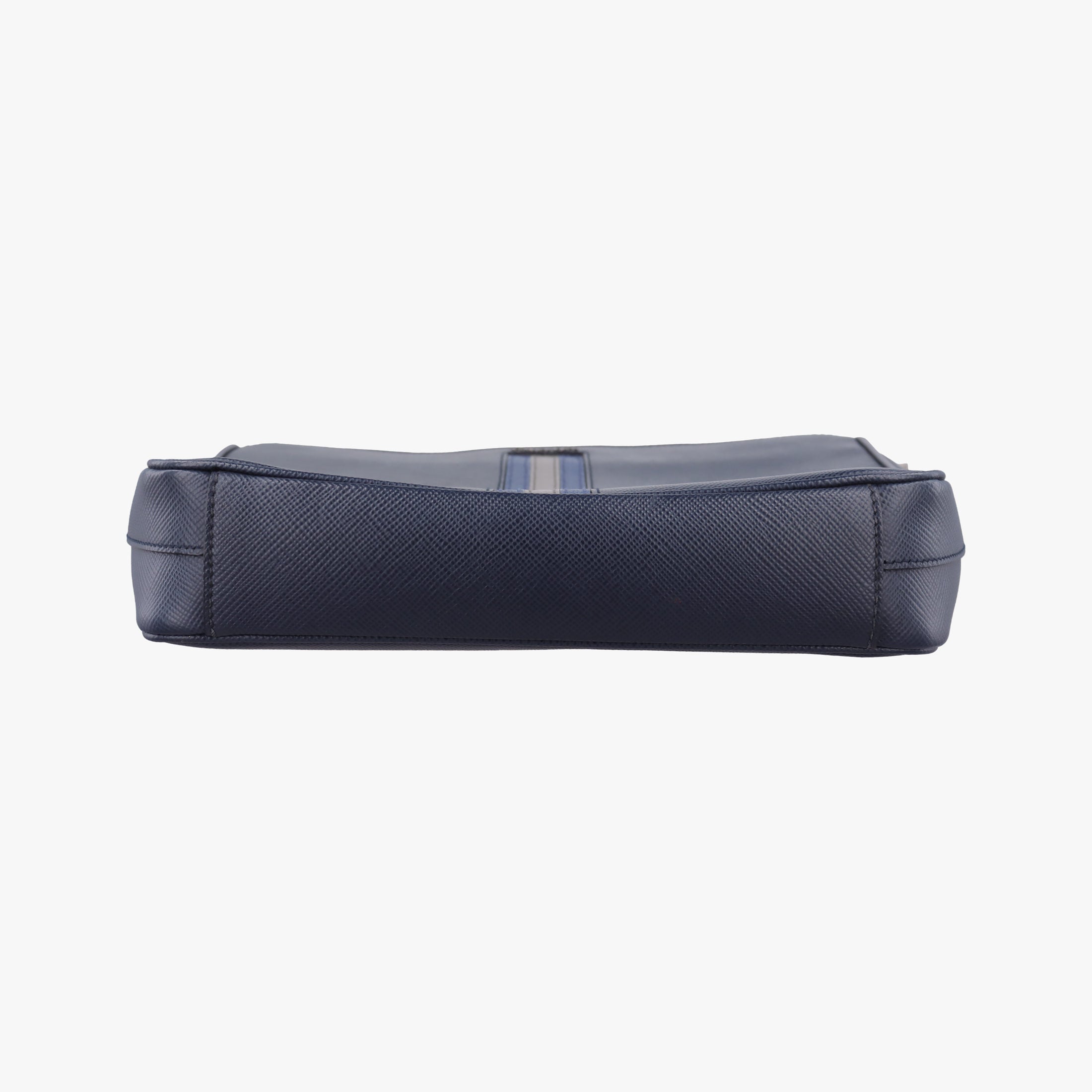 Stripe Navy × Blue × Gray Saffiano Leather 180/Dストライプ ネイビー × ブルー × グレー サフィアーノレザー 180/D