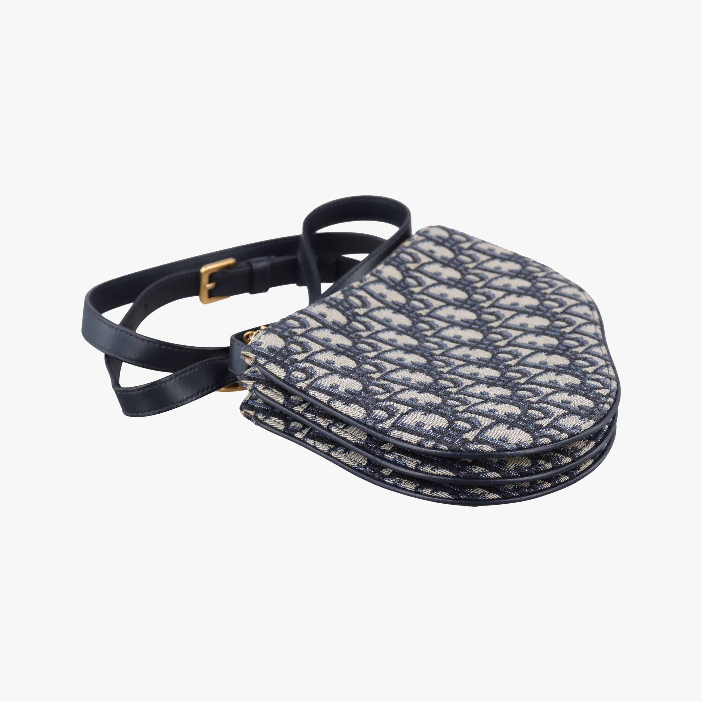 Saddle Navy Jacquard×Leather 12-MA-0149サドル ネイビー ジャガード×レザー 12-MA-0149