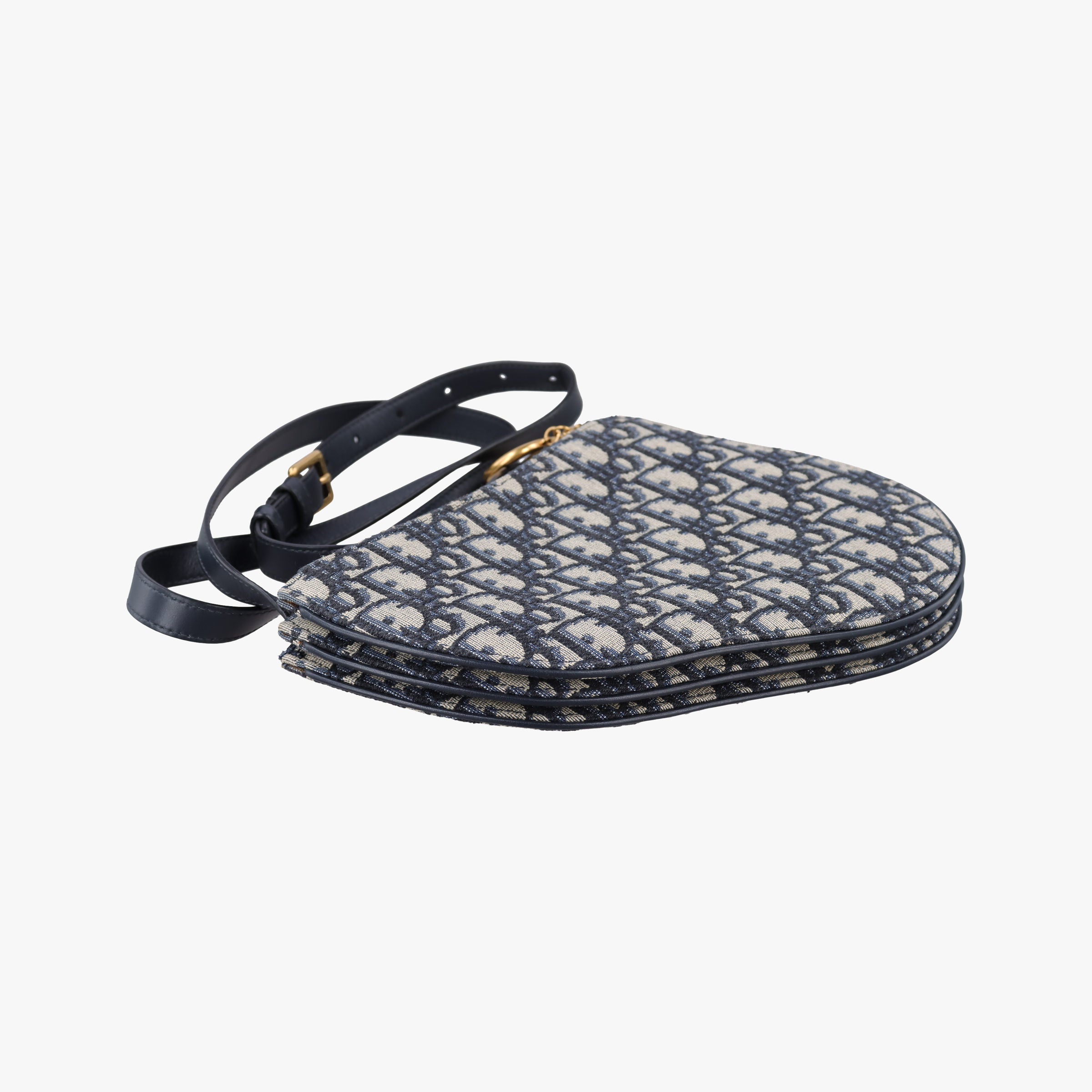Saddle Navy Jacquard×Leather 12-MA-0149サドル ネイビー ジャガード×レザー 12-MA-0149