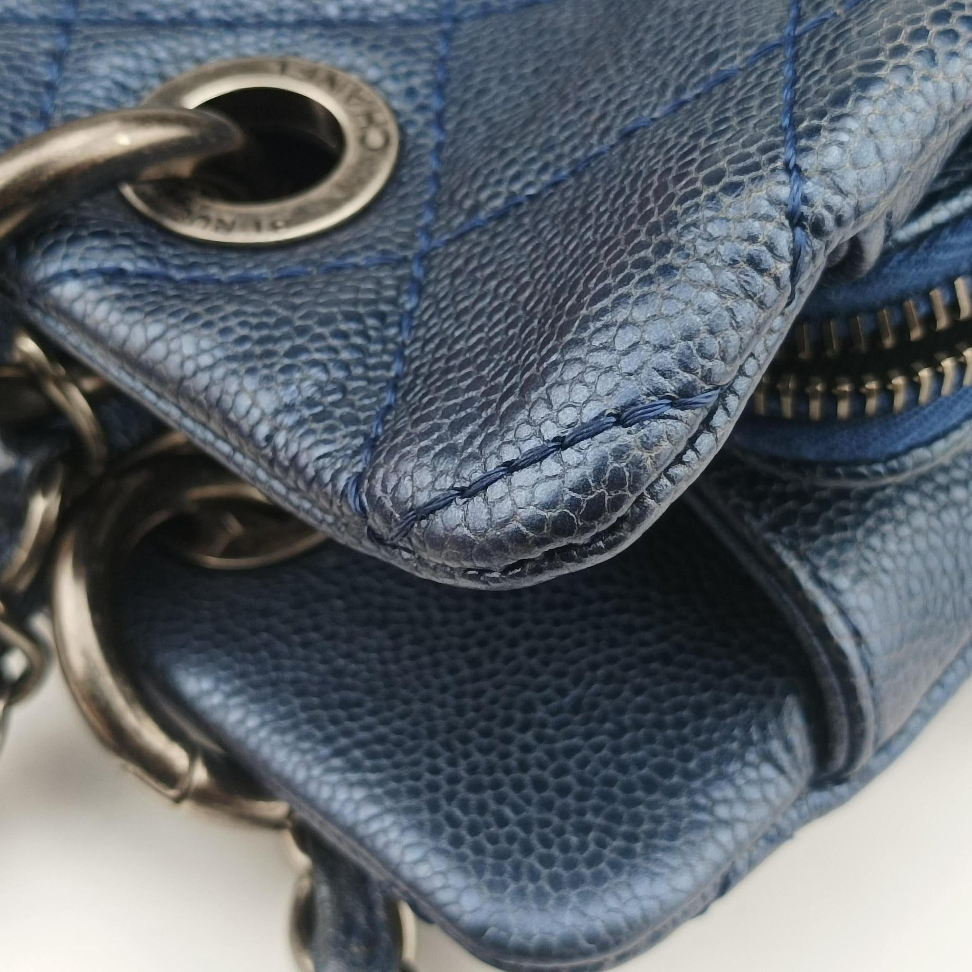 Matelasse Cocomark Blue Caviar Leather A67413 16748358マトラッセ ココマーク ブルー キャビアレザー A67413 16748358
