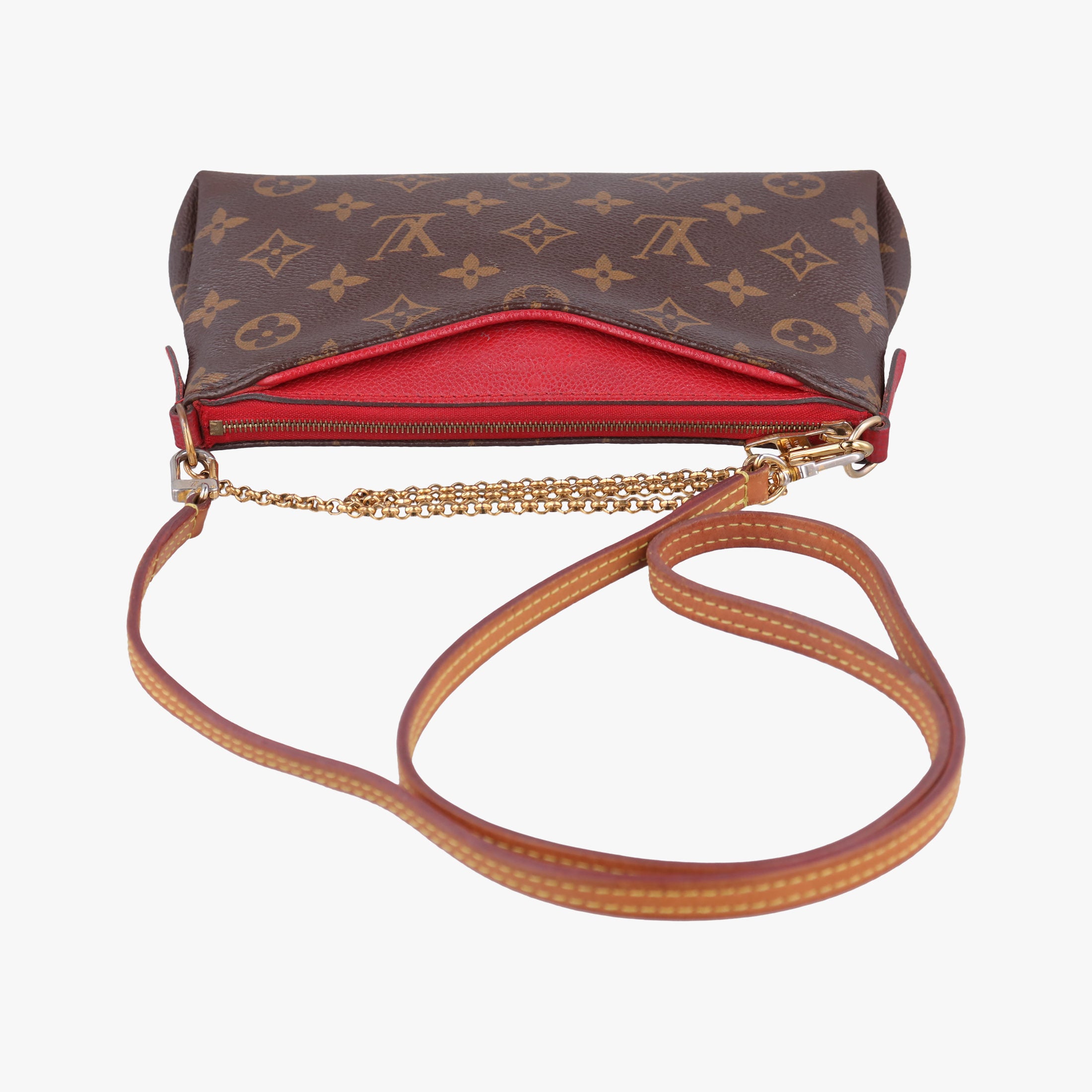 PALLAS Clutch brown×CERISE Monogram Canvas×calf leather M41638 CA0198パラス クラッチ モノグラム/ブラウン×スリーズ モノグラムキャンバス×カーフレザー M41638 CA0198