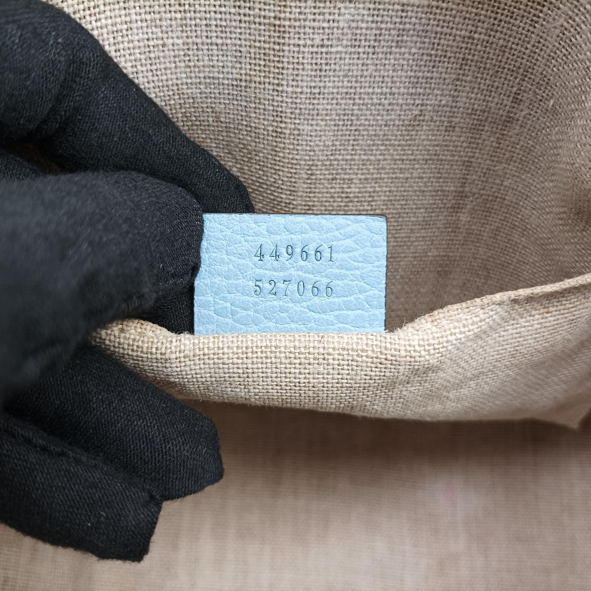 Interlocking G charm Dome Blue Leather 449661 Lot number unknownインターロッキングG チャーム ドーム ブルー レザー 449661 製番不明