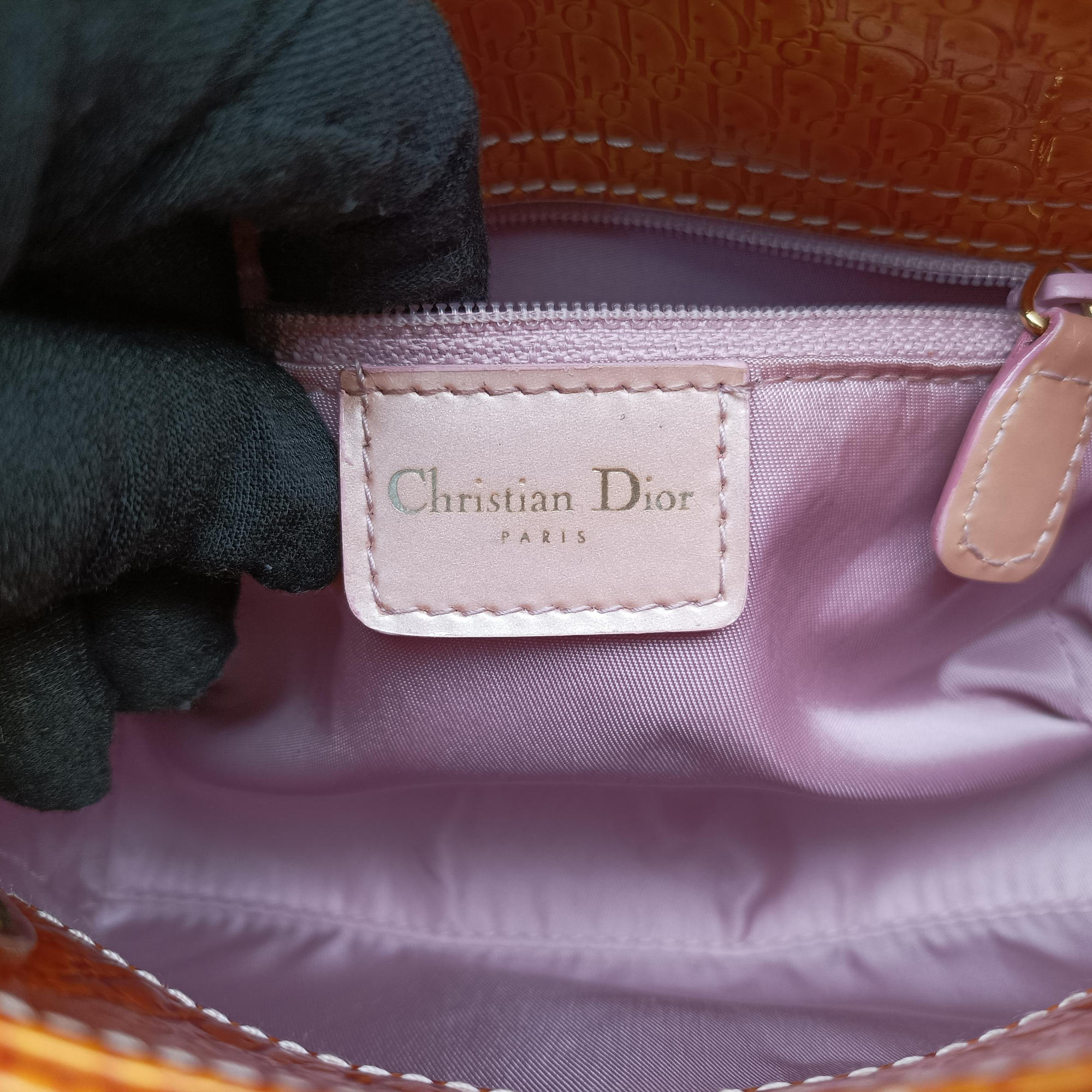 Lady Dior Mini Bag Yellow patent MA-0031レディディオールミニバッグ イエロー パテント MA-0031