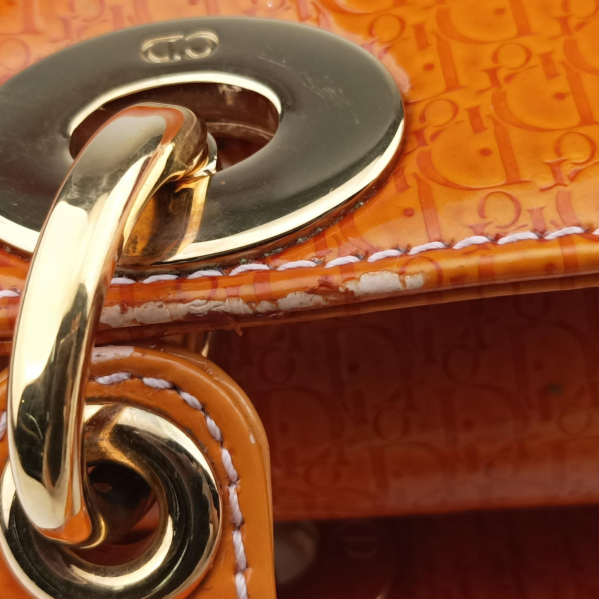 Lady Dior Mini Bag Yellow patent MA-0031レディディオールミニバッグ イエロー パテント MA-0031