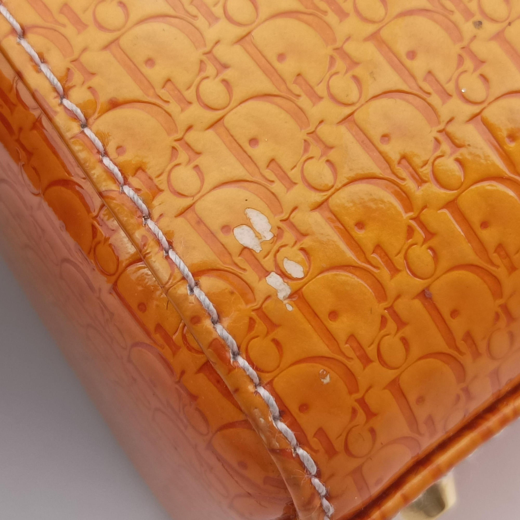 Lady Dior Mini Bag Yellow patent MA-0031レディディオールミニバッグ イエロー パテント MA-0031