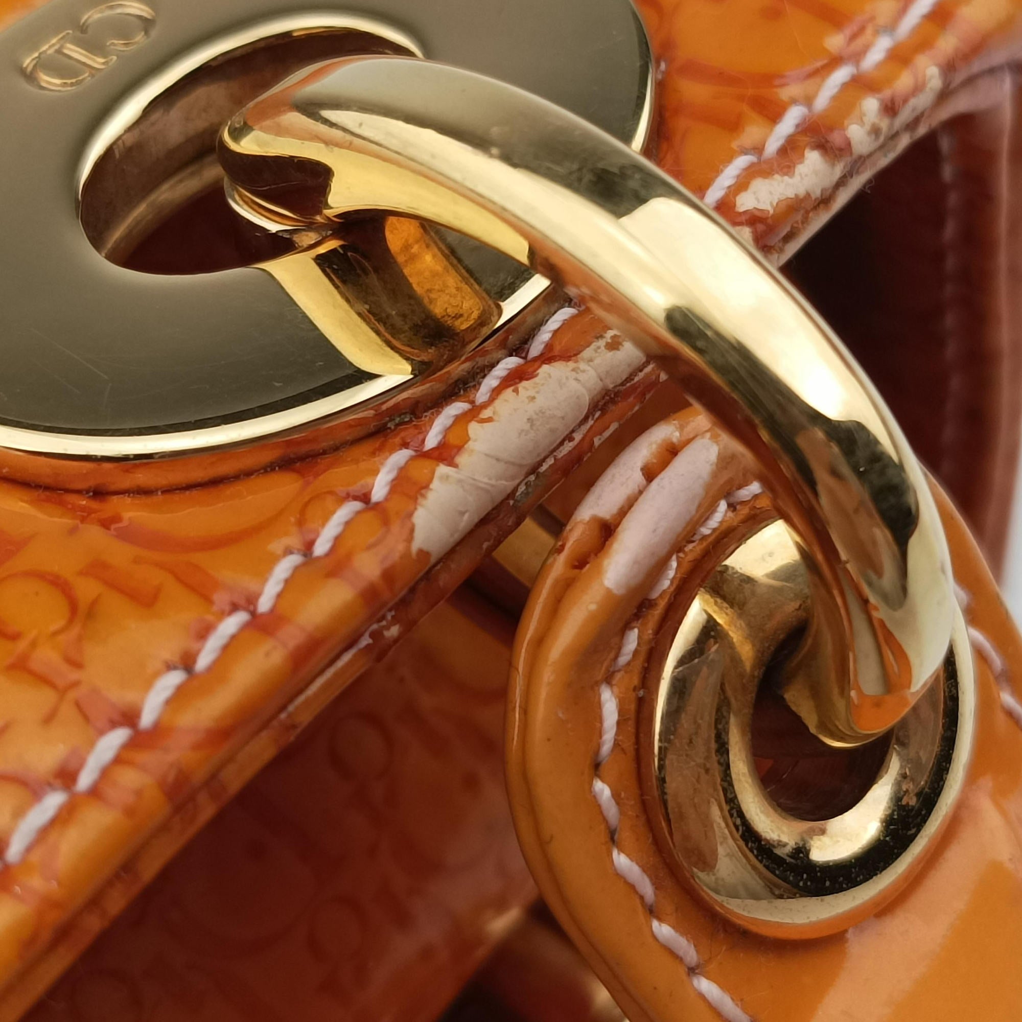 Lady Dior Mini Bag Yellow patent MA-0031レディディオールミニバッグ イエロー パテント MA-0031