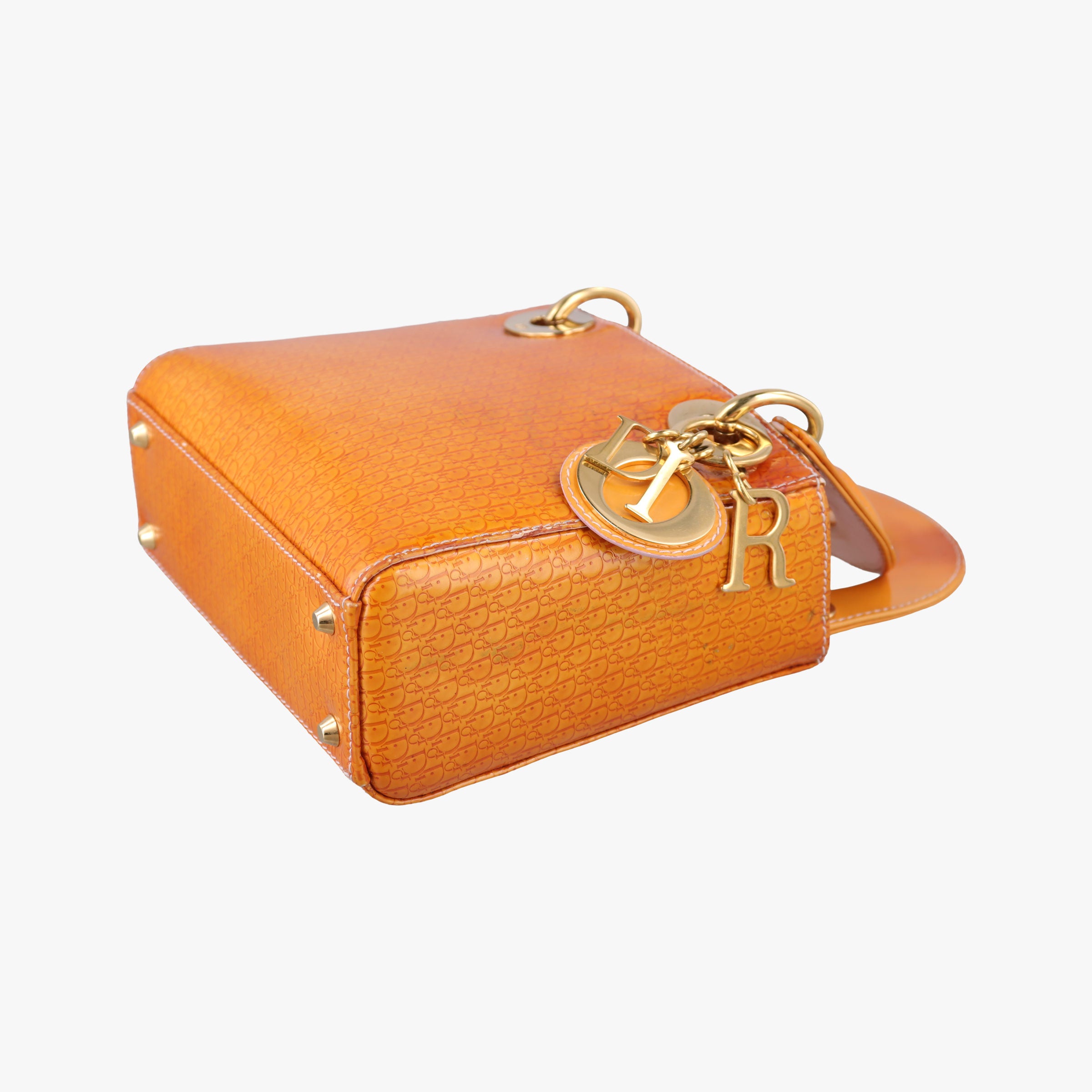 Lady Dior Mini Bag Yellow patent MA-0031レディディオールミニバッグ イエロー パテント MA-0031
