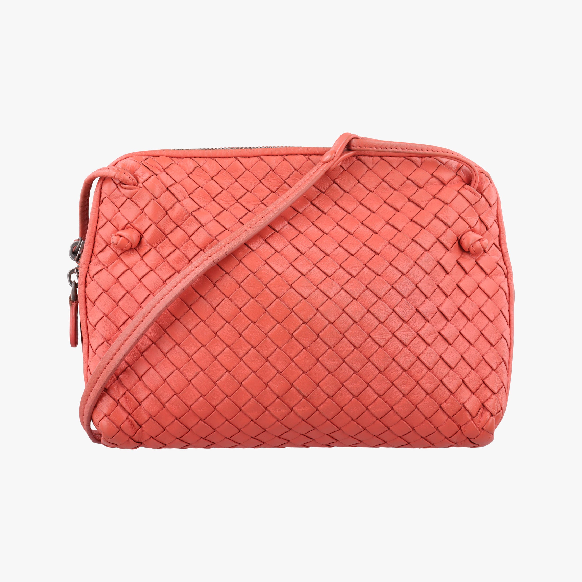NODINI Intrecciato Red lambskin B02037527Zノディーニ イントレチャート レッド ラムスキン B02037527Z