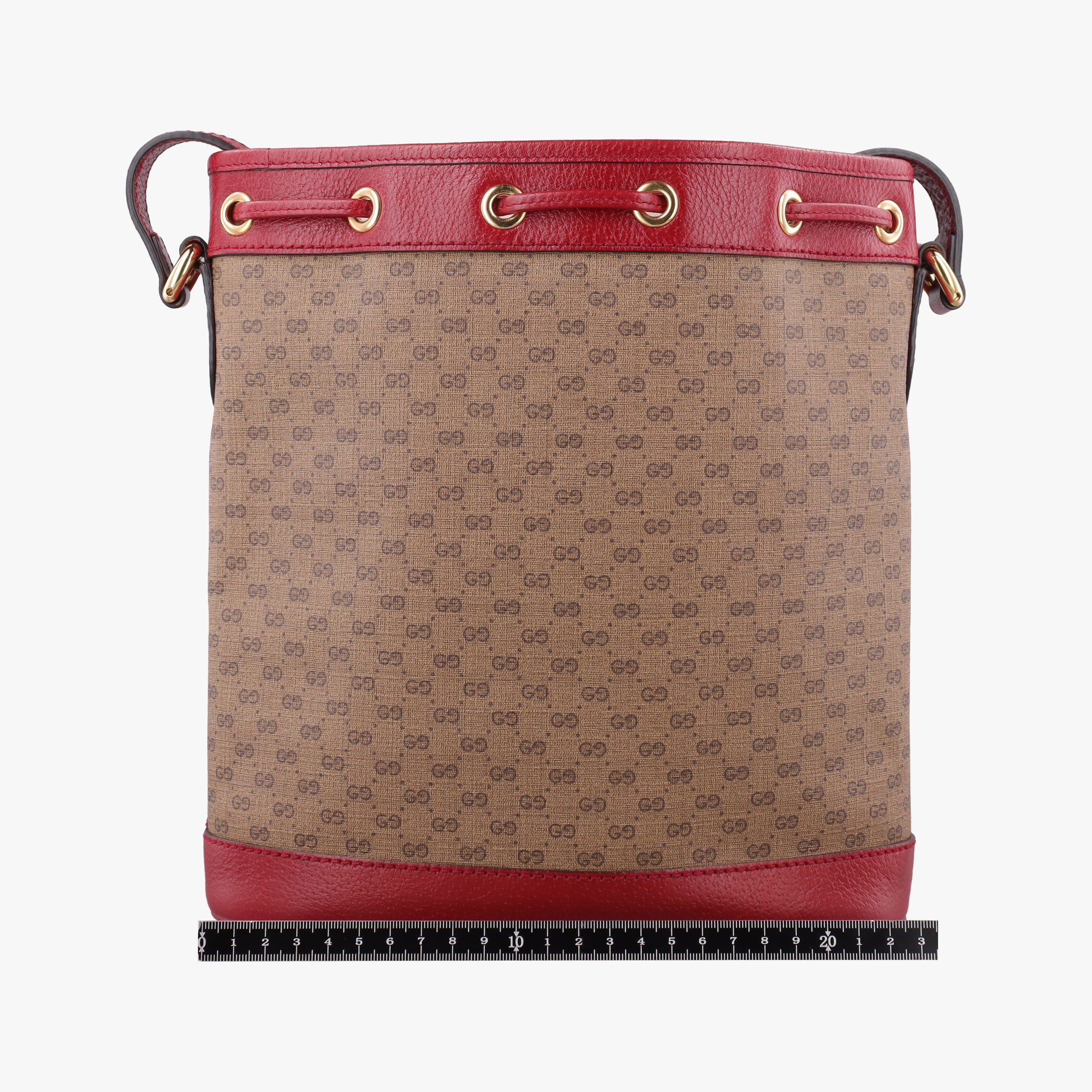 Doraemon collaboration Brown x red PVC coated canvas×Leather 655597 I034136487ドラえもんコラボ ブラウンxレッド PVCコーティングキャンバス×レザー 655597 I034136487