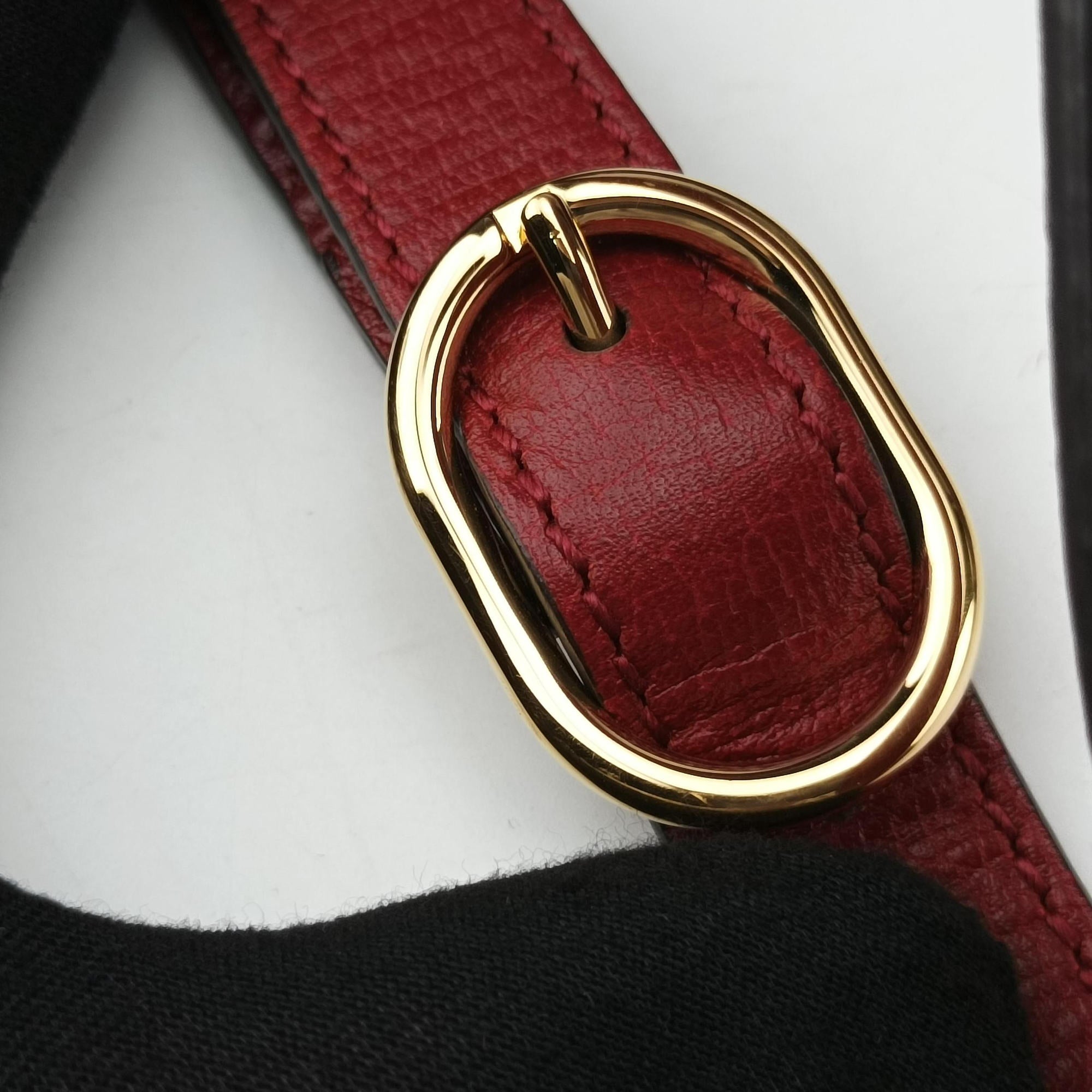 Doraemon collaboration Brown x red PVC coated canvas×Leather 655597 I034136487ドラえもんコラボ ブラウンxレッド PVCコーティングキャンバス×レザー 655597 I034136487