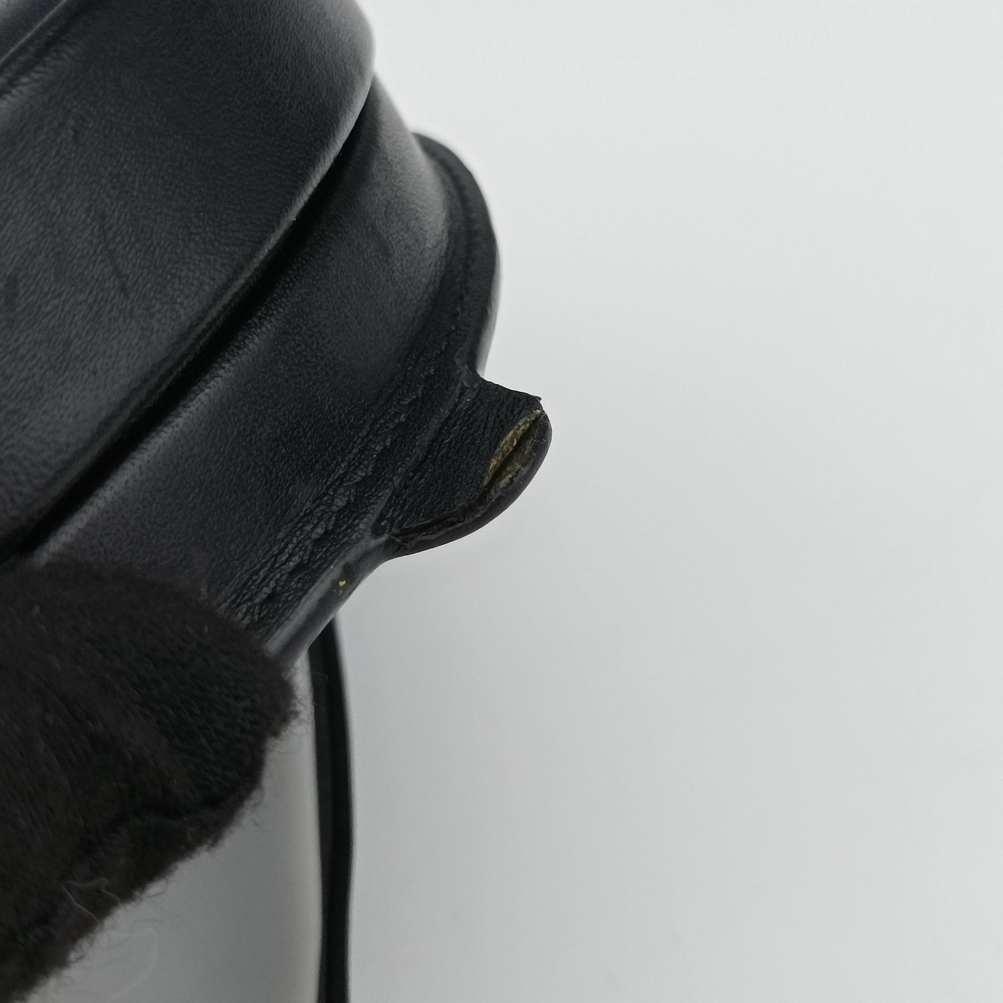 Heel Small Black Leather 101931ヒールポーチ スモール ブラック レザー 101931