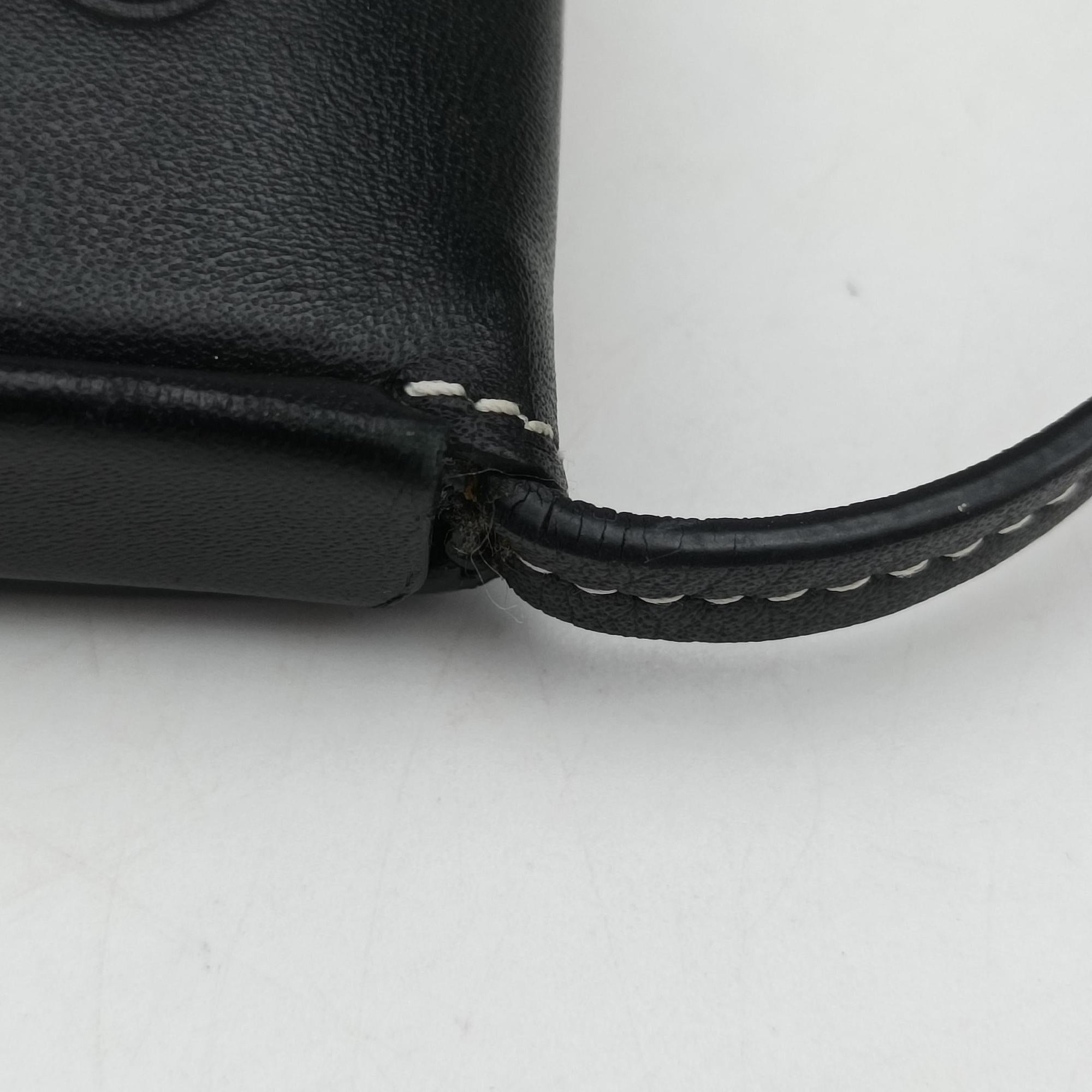 Heel Small Black Leather 101931ヒールポーチ スモール ブラック レザー 101931