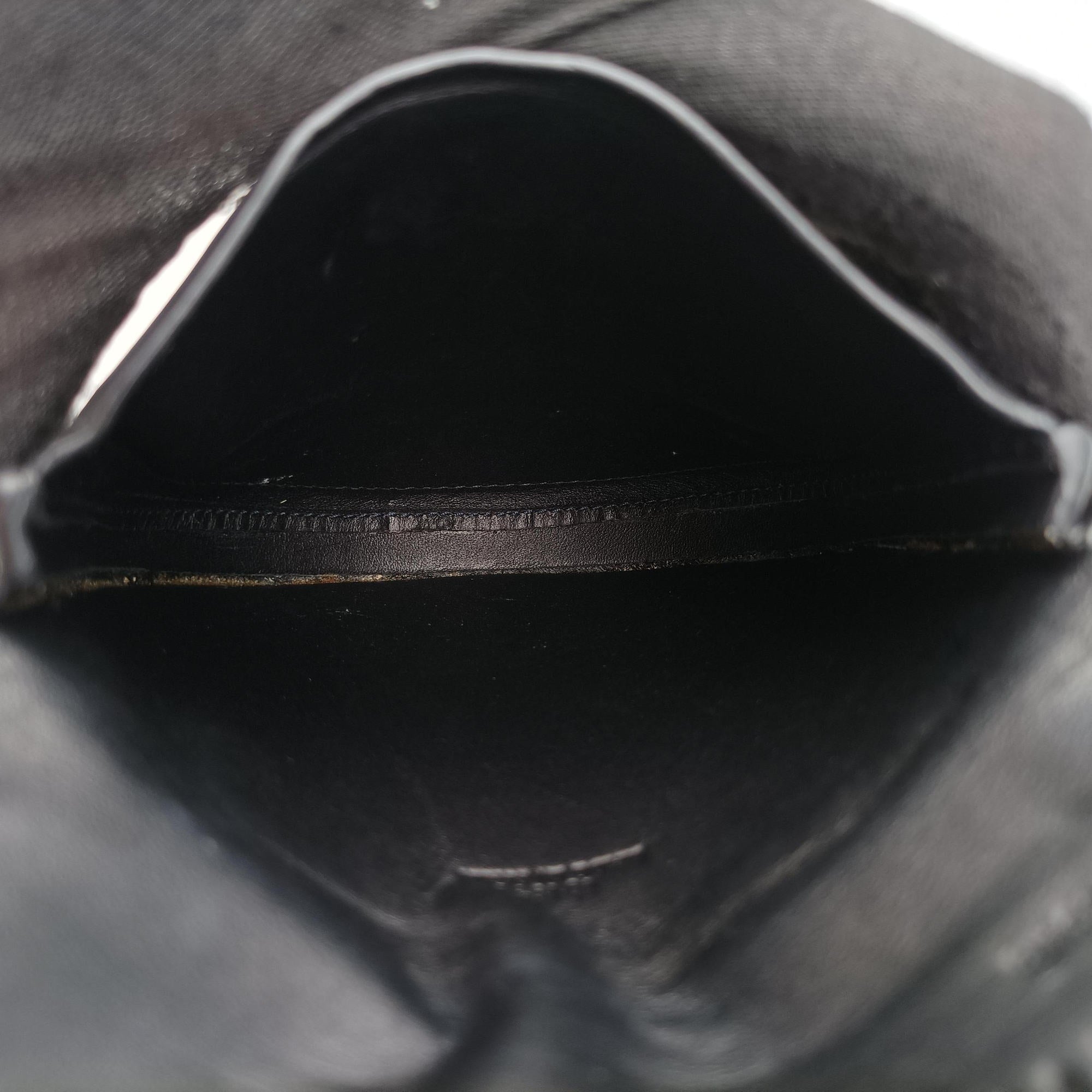 Heel Small Black Leather 101931ヒールポーチ スモール ブラック レザー 101931