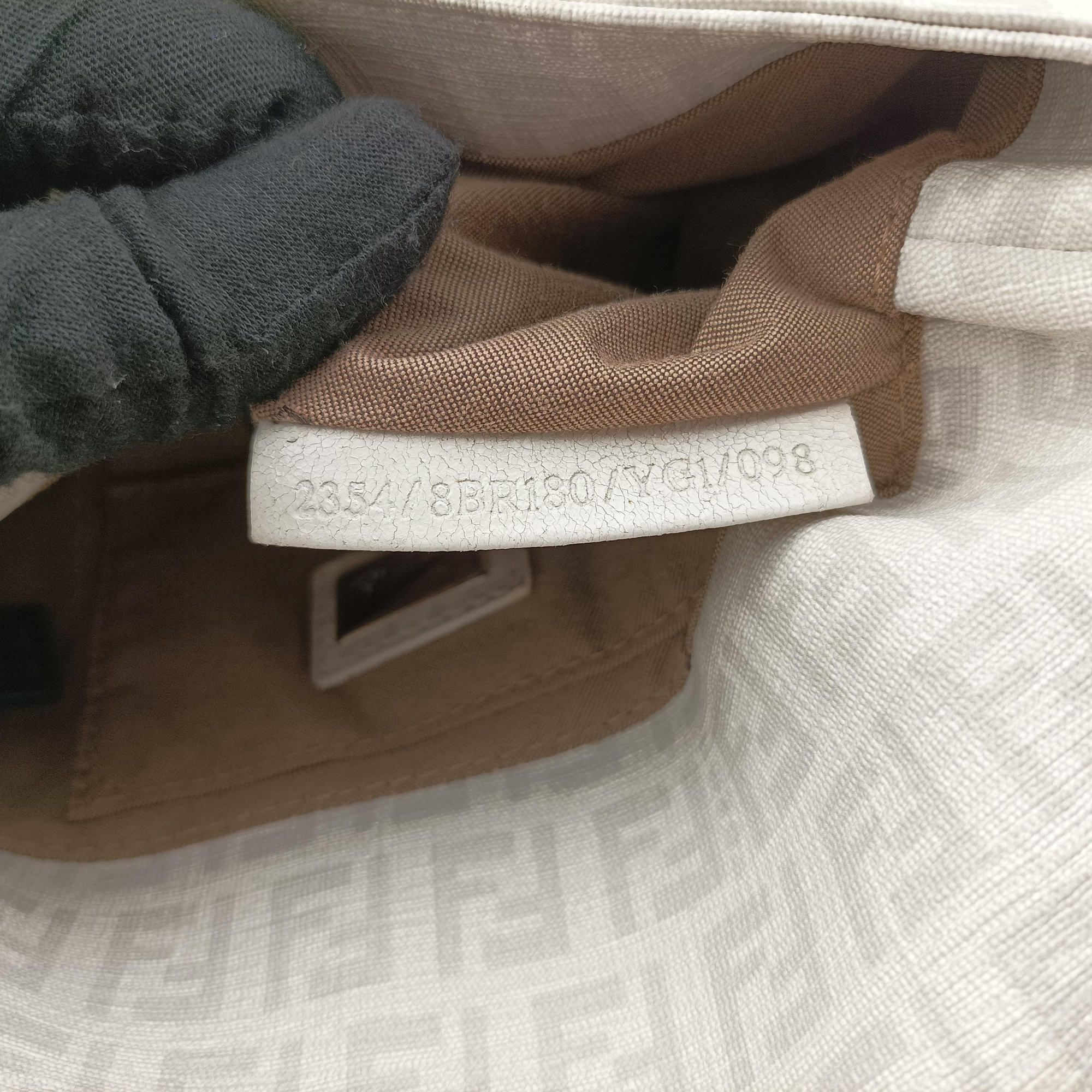 Baguette White PVC coated canvas 8BR180 2354/8BR180/YG1/098マンマバケット ホワイト PVCコーティングキャンバス 8BR180 2354/8BR180/YG1/098