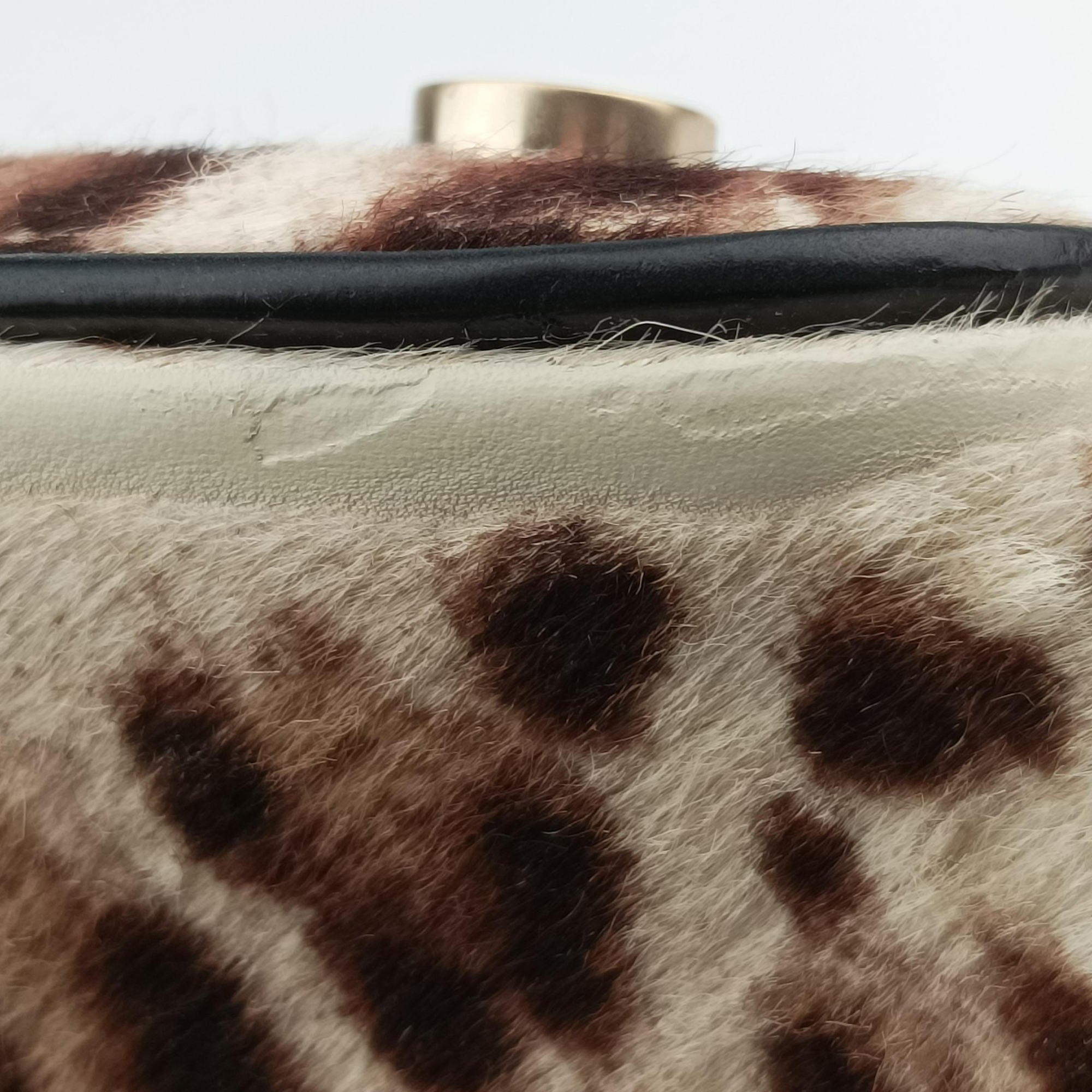 Leopard Print Brown Leather× Fur AX.G12.35146レオパード 豹柄 ブラウン レザー ×ファー AX.G12.35146