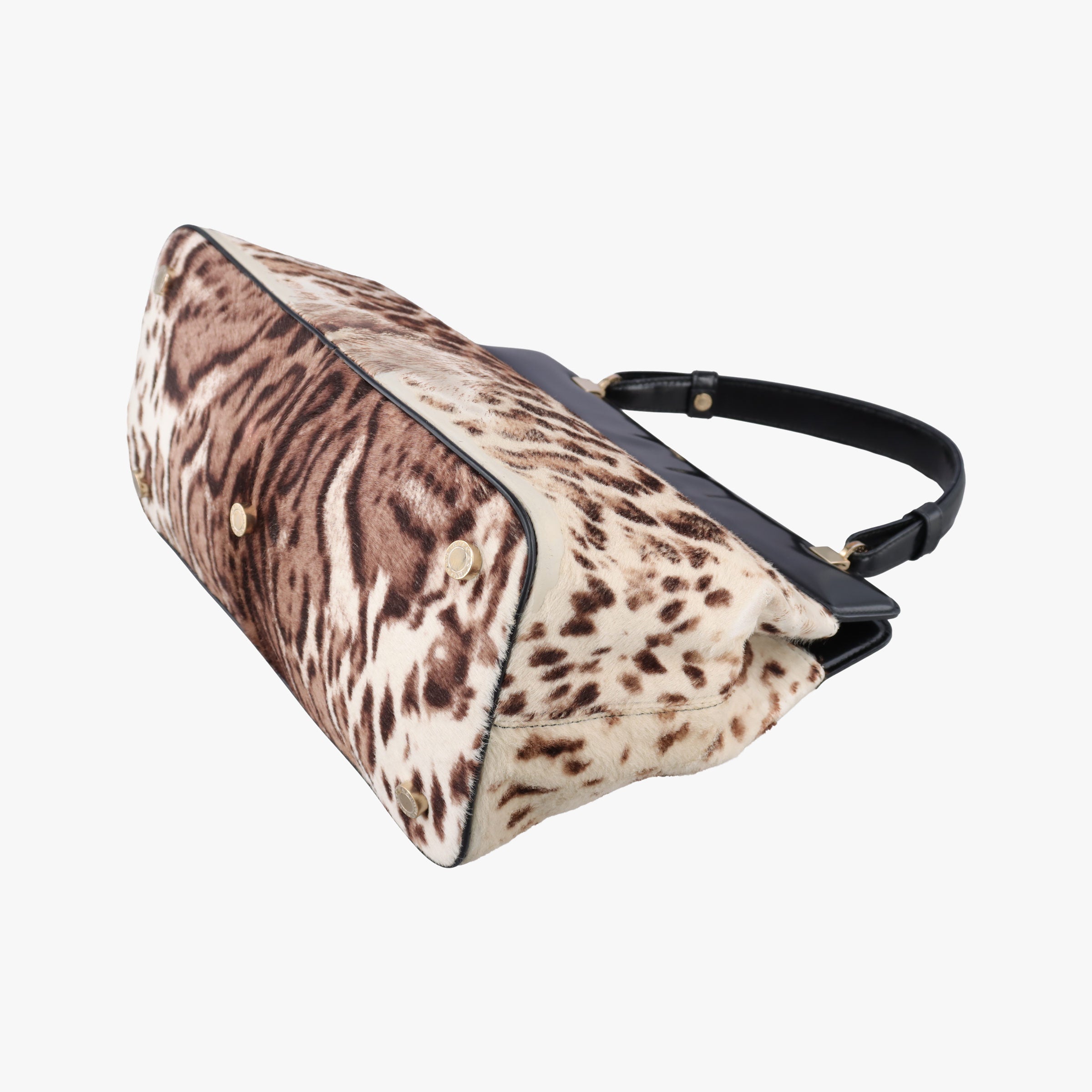 Leopard Print Brown Leather× Fur AX.G12.35146レオパード 豹柄 ブラウン レザー ×ファー AX.G12.35146